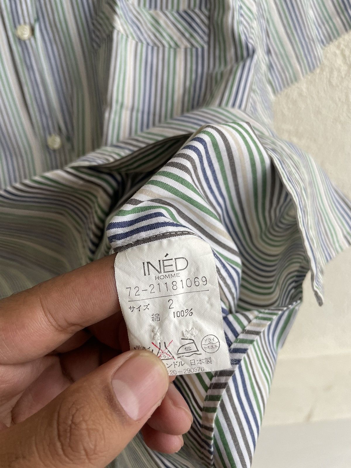 Yohji Yamamoto 2000s Archive Ined by yojhi yamamoto Stripe Shirt Size US M / EU 48-50 / 2 - 6 Thumbnail