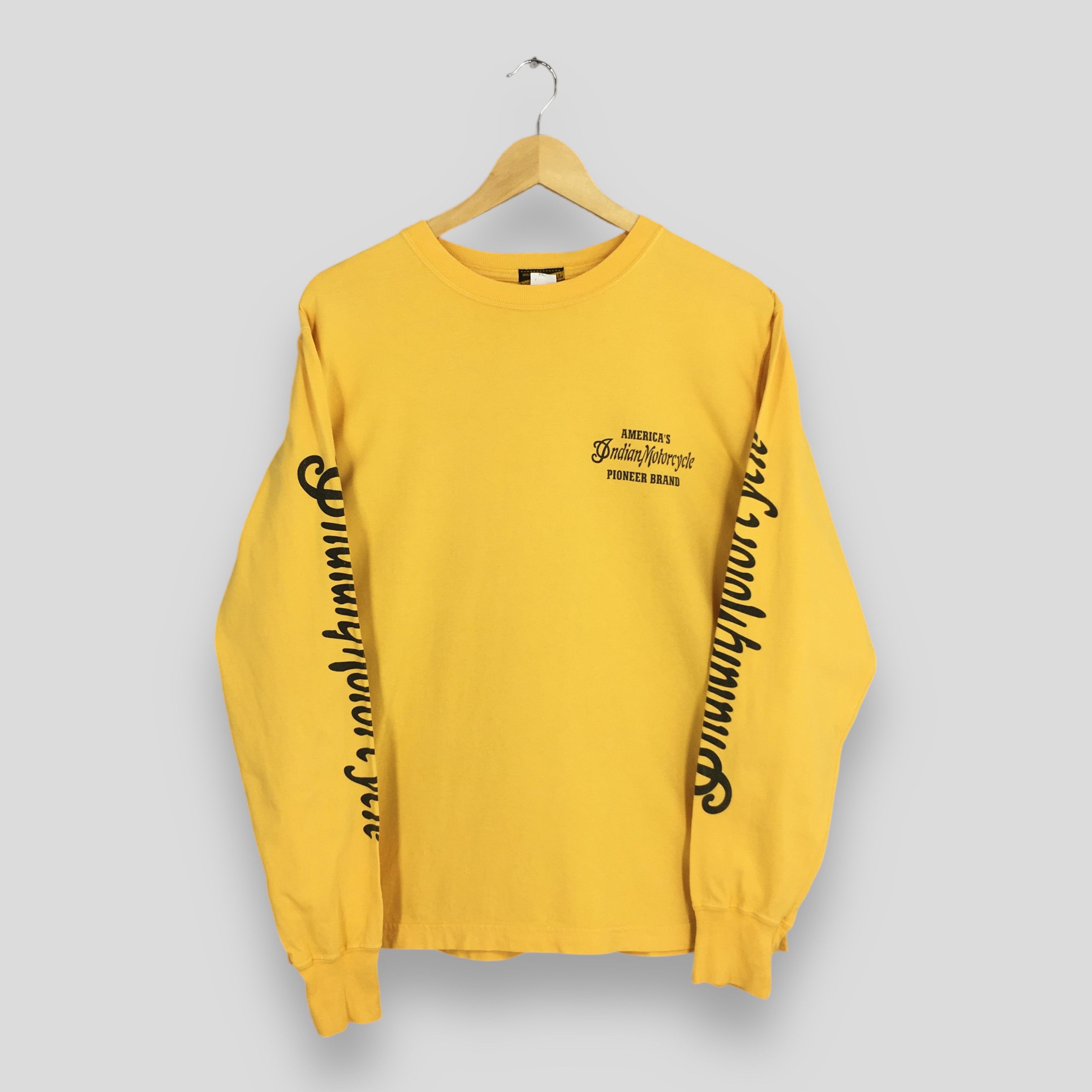 Indian Motorcycle × Norton 90s Indian Motorcycle Hill Climb Yellow T shirt Medium Size US M / EU 48-50 / 2 - 3 Thumbnail