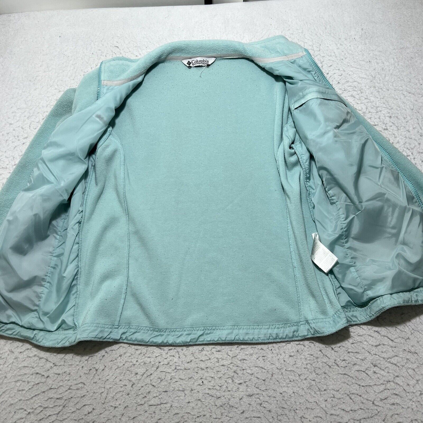 Columbia Columbia Full Zip Fleece Mock Neck Light Blue Sweatshirt Size L / US 10 / IT 46 - 8 Thumbnail