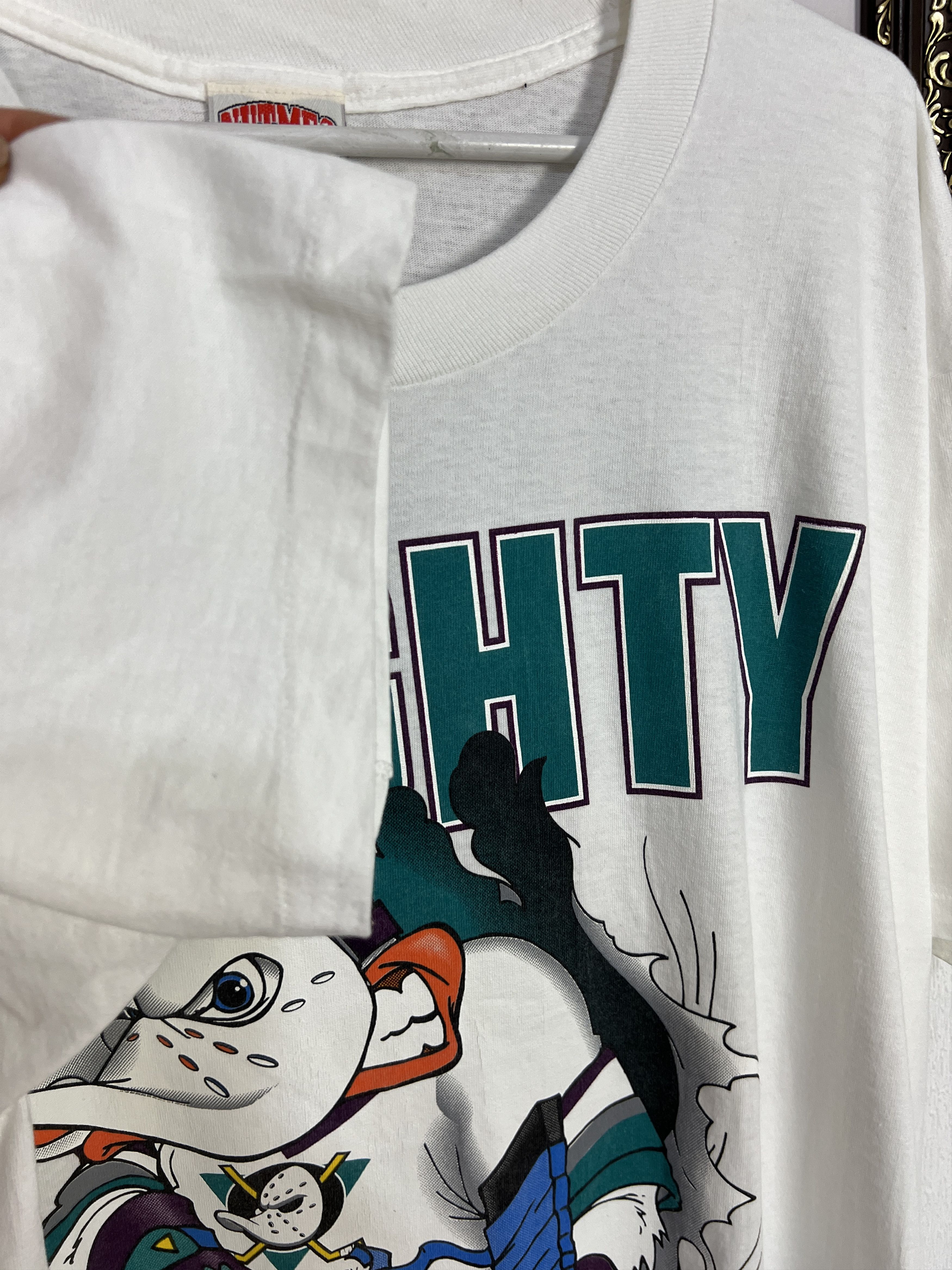 Nutmeg Vintage 90's Mighty Ducks NHL Hockey Shirt Nutmeg Over Print Size US XL / EU 56 / 4 - 7 Thumbnail