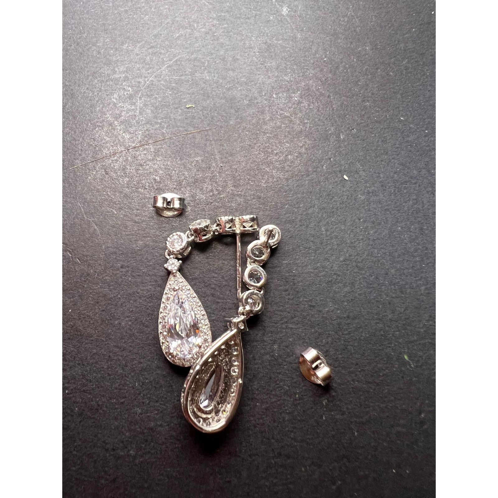 Other Teardrop CZ sterling silver dangle earrings Size ONE SIZE - 7 Thumbnail