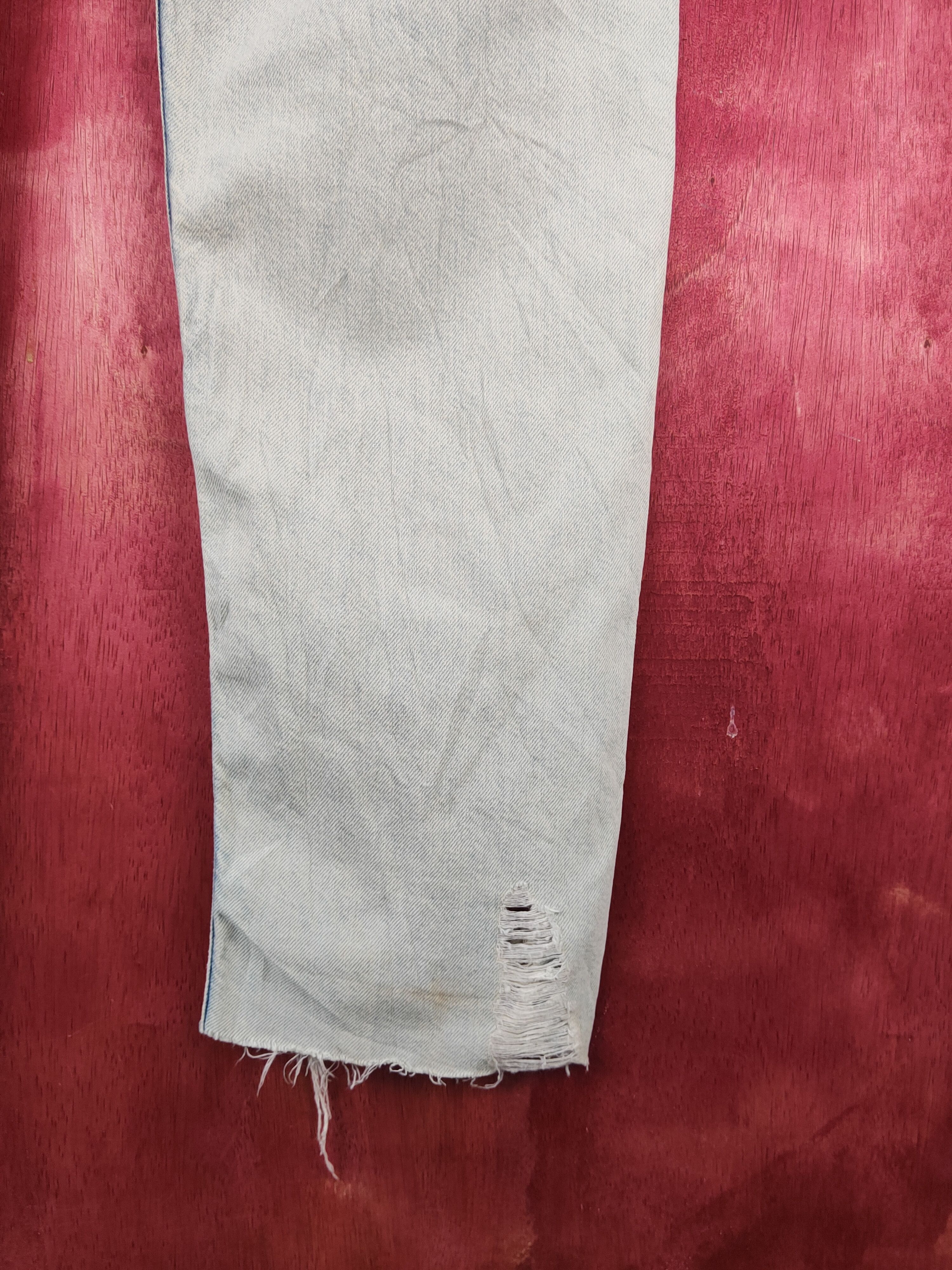 Japanese Brand & Denim Blue Faded Distressed Ripped Jeans #S2357 Size US 33 - 12 Thumbnail