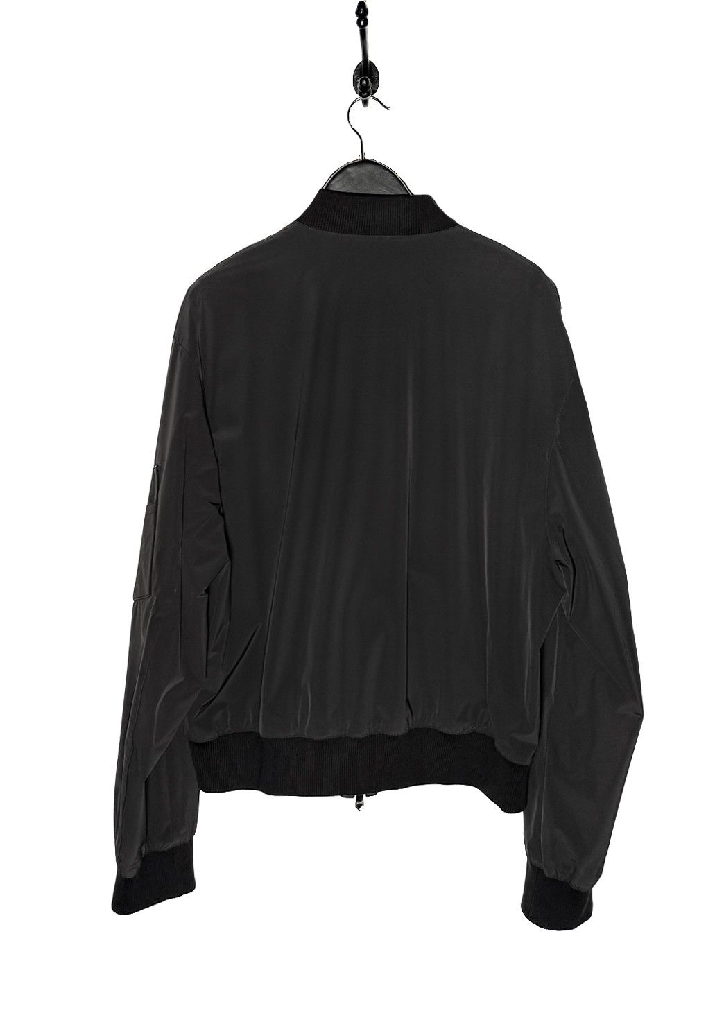Hermes Hermès Black Leather Detailed Rib-Trim Jacket - 54 IT Size US L / EU 52-54 / 3 - 3 Thumbnail