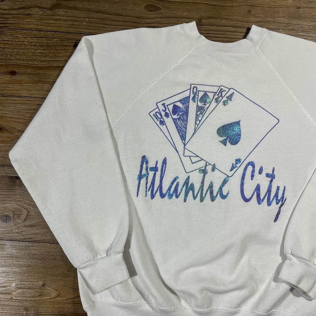 Vintage Vintage 90’s Atlantic City, New Jersey Cards Sweatshirt Size US L / EU 52-54 / 3 - 2 Thumbnail