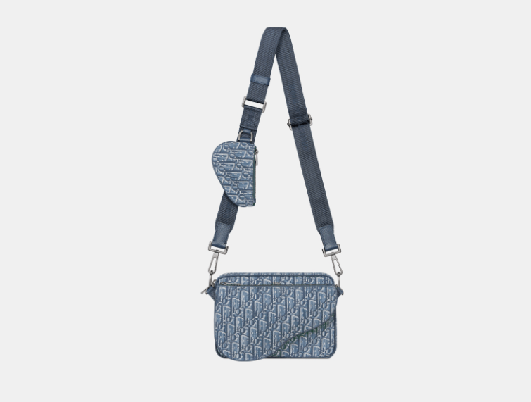 Dior o1w1db10426 1ADPO2 Size : OS / Saddle Triple Pouch in Blue Size ONE SIZE - 4 Thumbnail