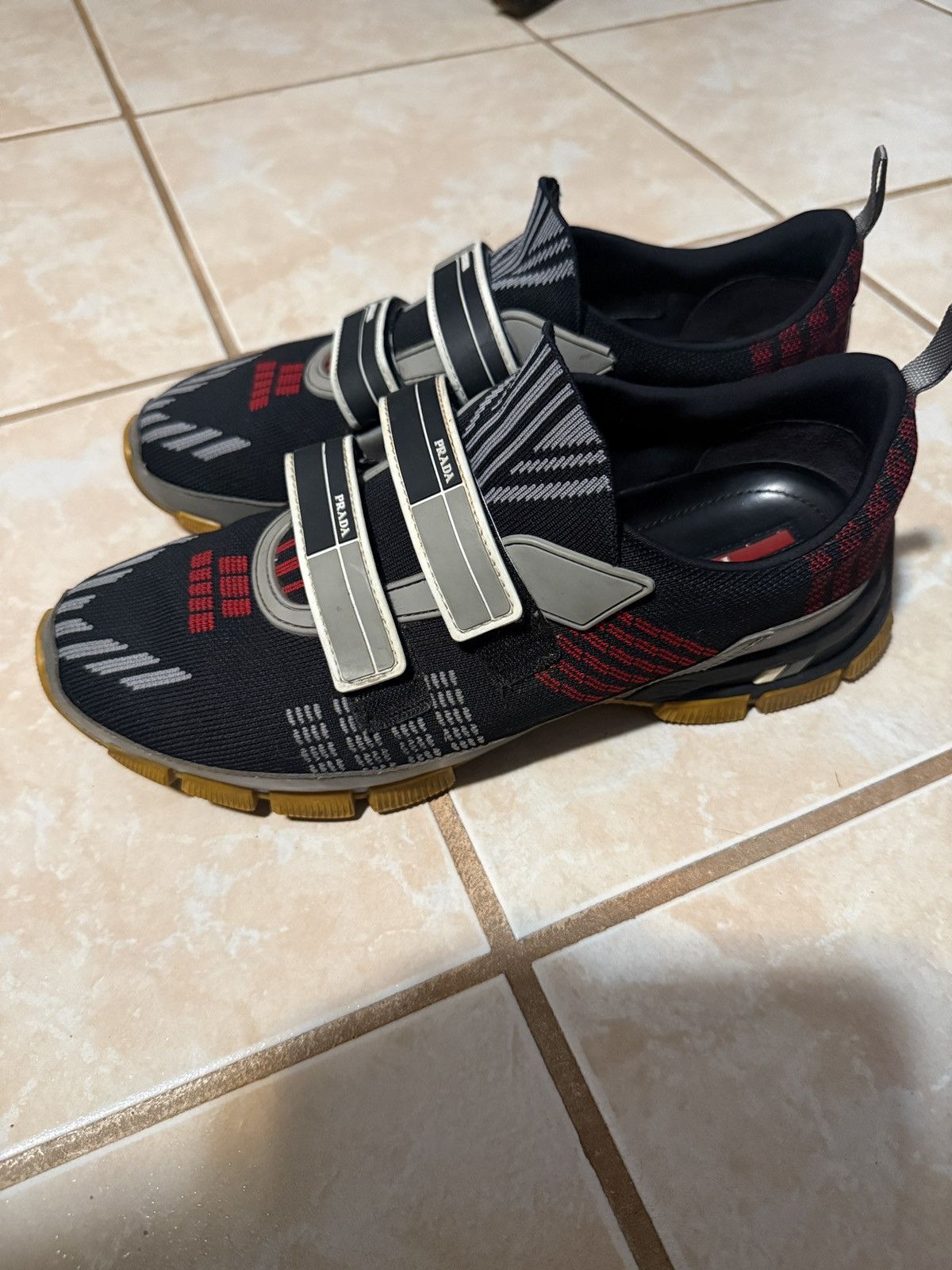 Prada Prada Black Knit Strap Trainers Size US 10 / EU 43 - 4 Thumbnail