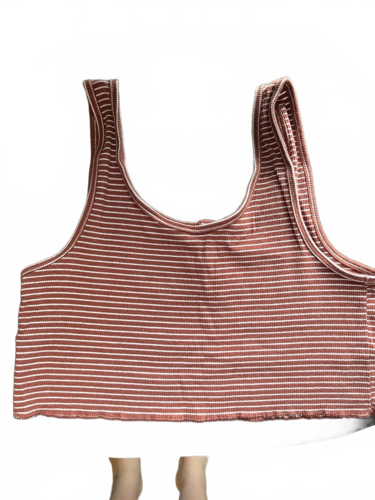 American Eagle Outfitters American Eagle Striped Crop Tank Top - Everyday Comfort Size L / US 10 / IT 46 - 3 Thumbnail