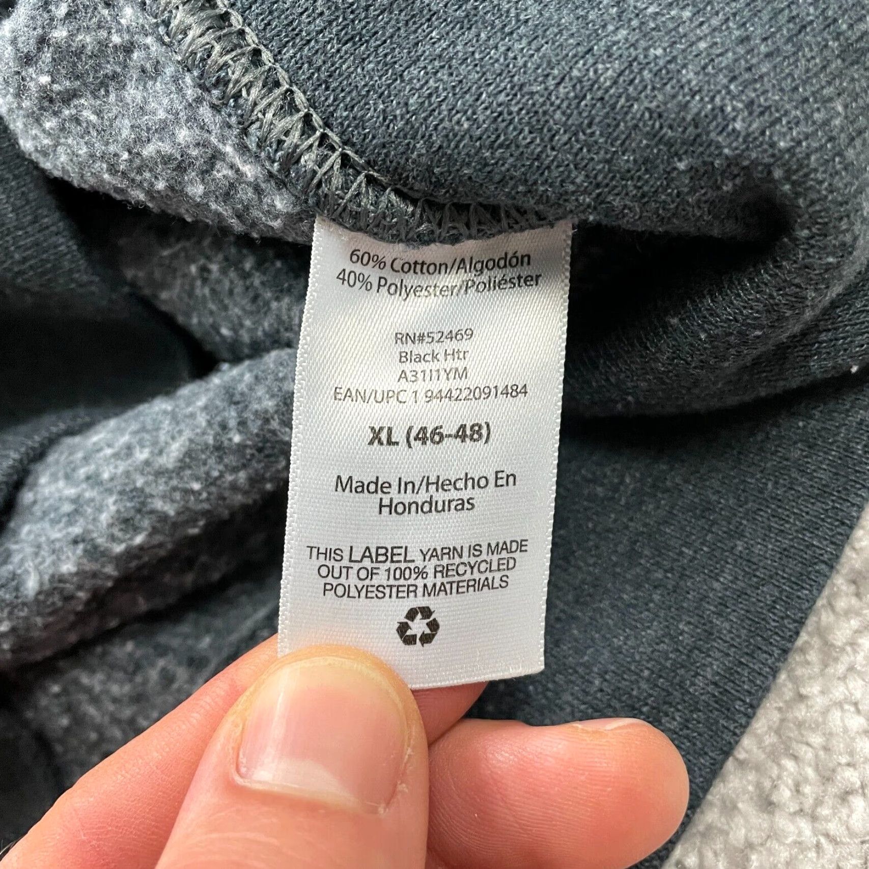 Athletic Works Athletic Works Pullover Sweatshirt Mens XL Dark Gray Crew Neck Fleece Outdoor Size US XL / EU 56 / 4 - 5 Thumbnail