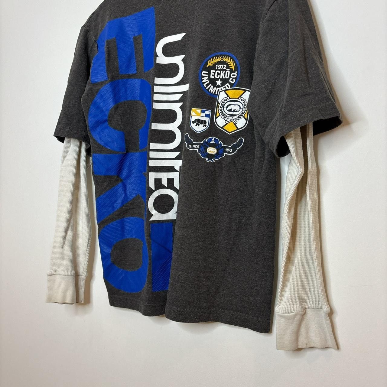 Ecko Unltd. Y2K Ecko Unlimited Double Layer Thermal Tee Shirt Size US S / EU 44-46 / 1 - 5 Thumbnail
