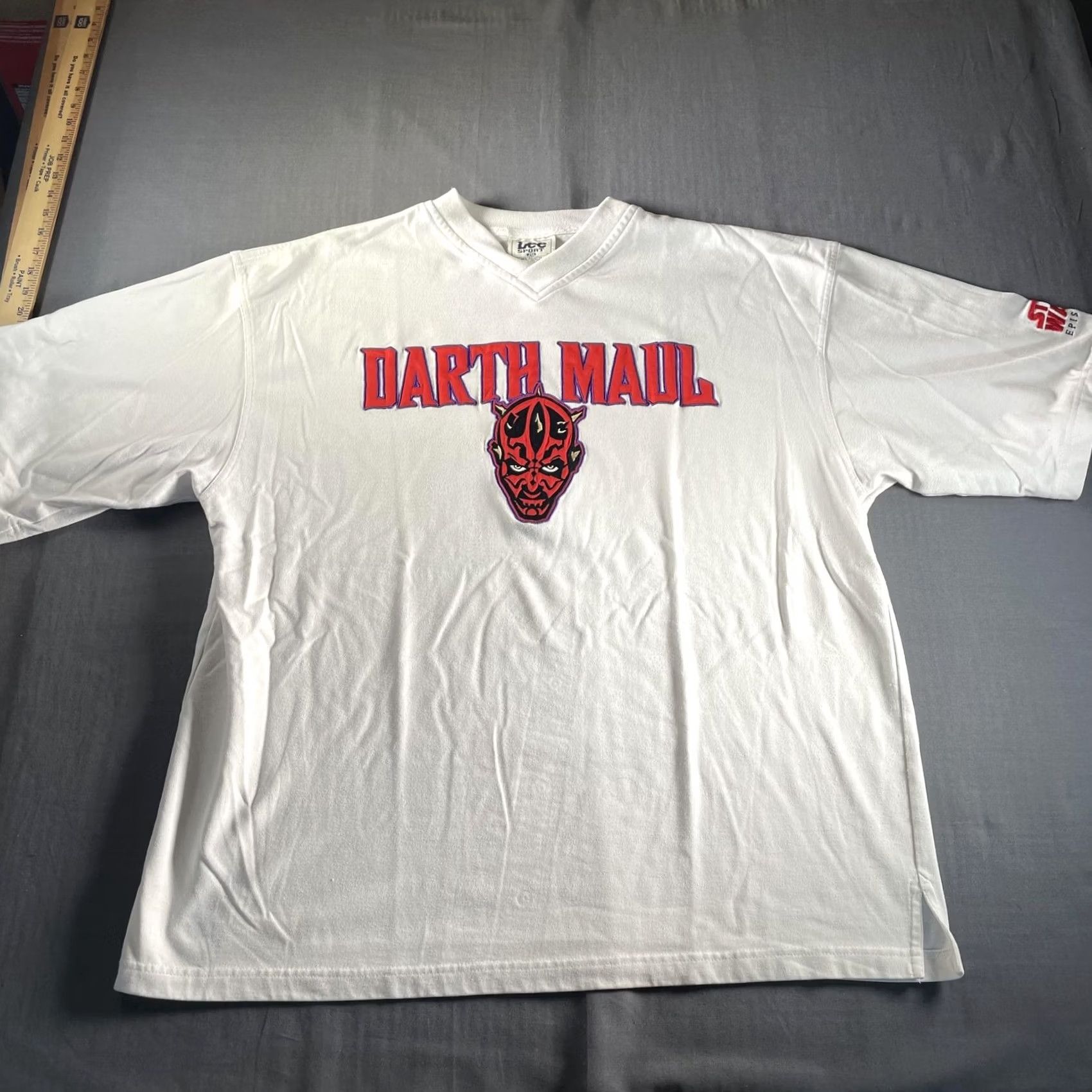 Lee VINTAGE Star Wars Darth Maul Shirt Mens 2XL White Episode I Lee Sport 90s Movie Tee Size US XXL / EU 58 / 5 - 3 Thumbnail
