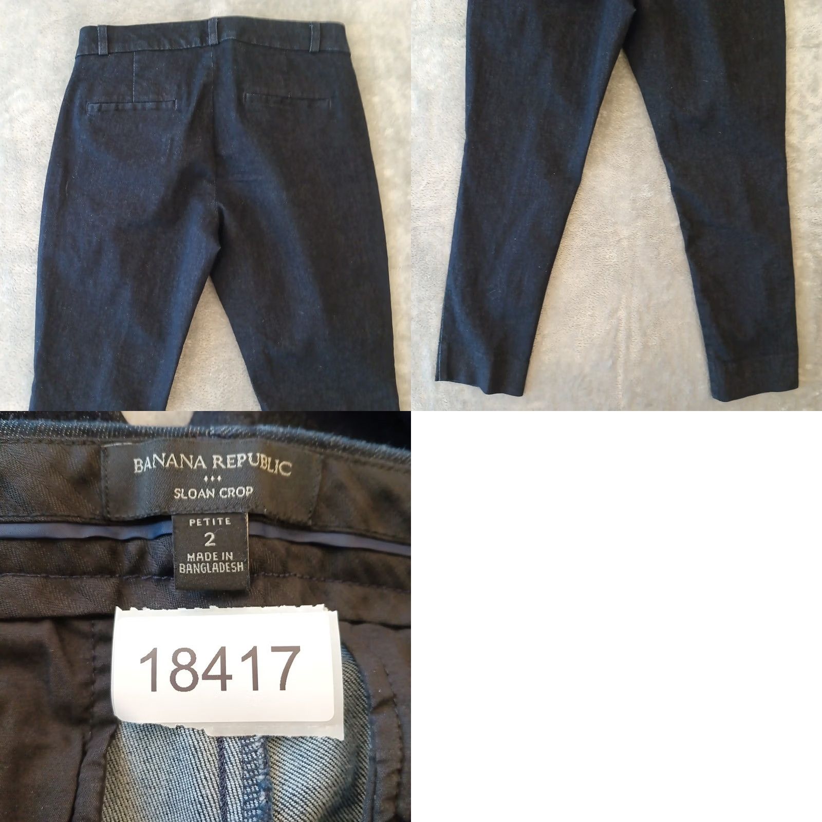 Banana Republic Banana Republic Jeans Cropped Sloan Denim 2P Blue Womens Petite 27W 23.5Inseam Pockets Size 26" / US 2 / IT 38 - 8 Thumbnail