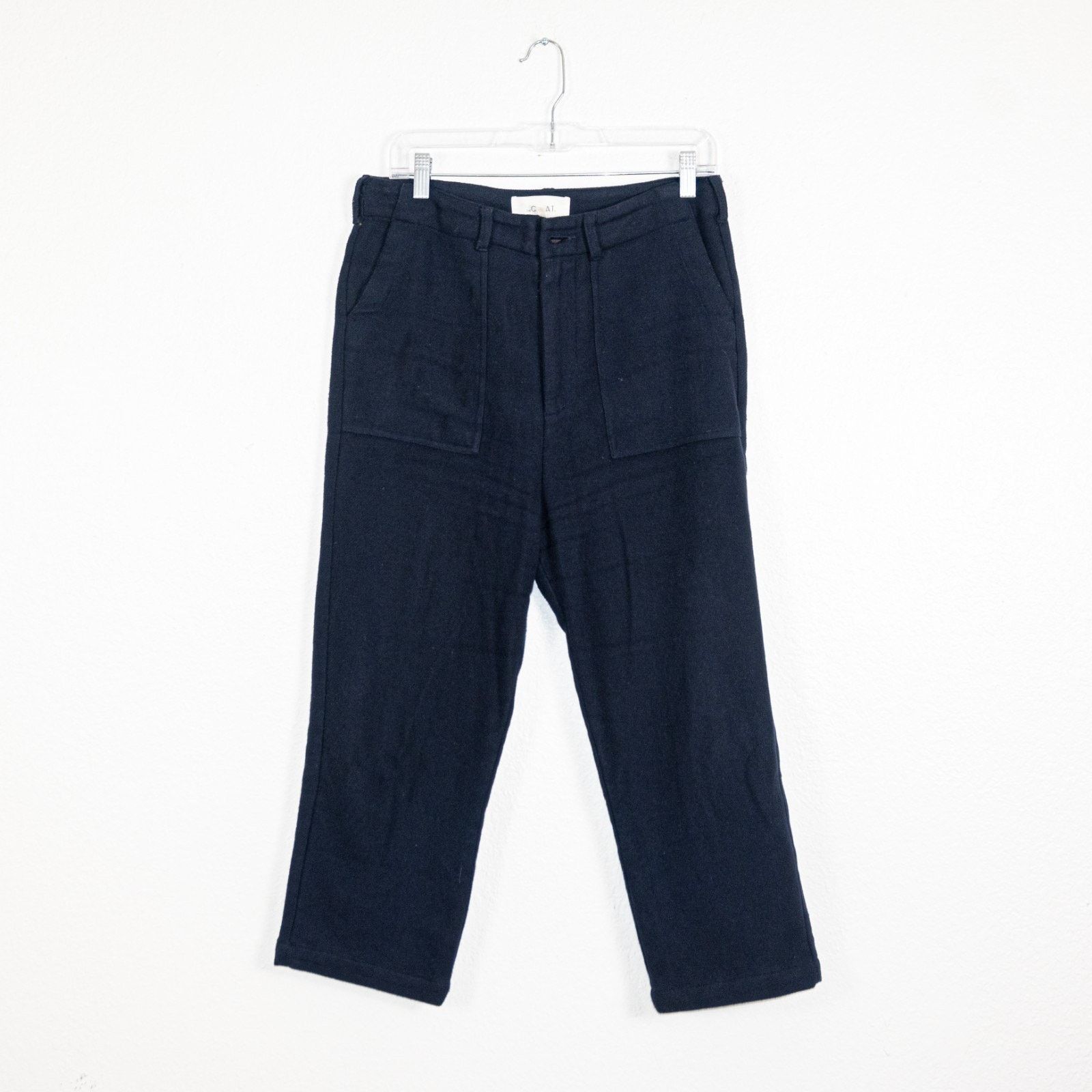 THE GREAT The GREAT. Navy Cropped Fatigue Military High-Rise Pant Size 27" / US 4 / IT 40 - 2 Thumbnail