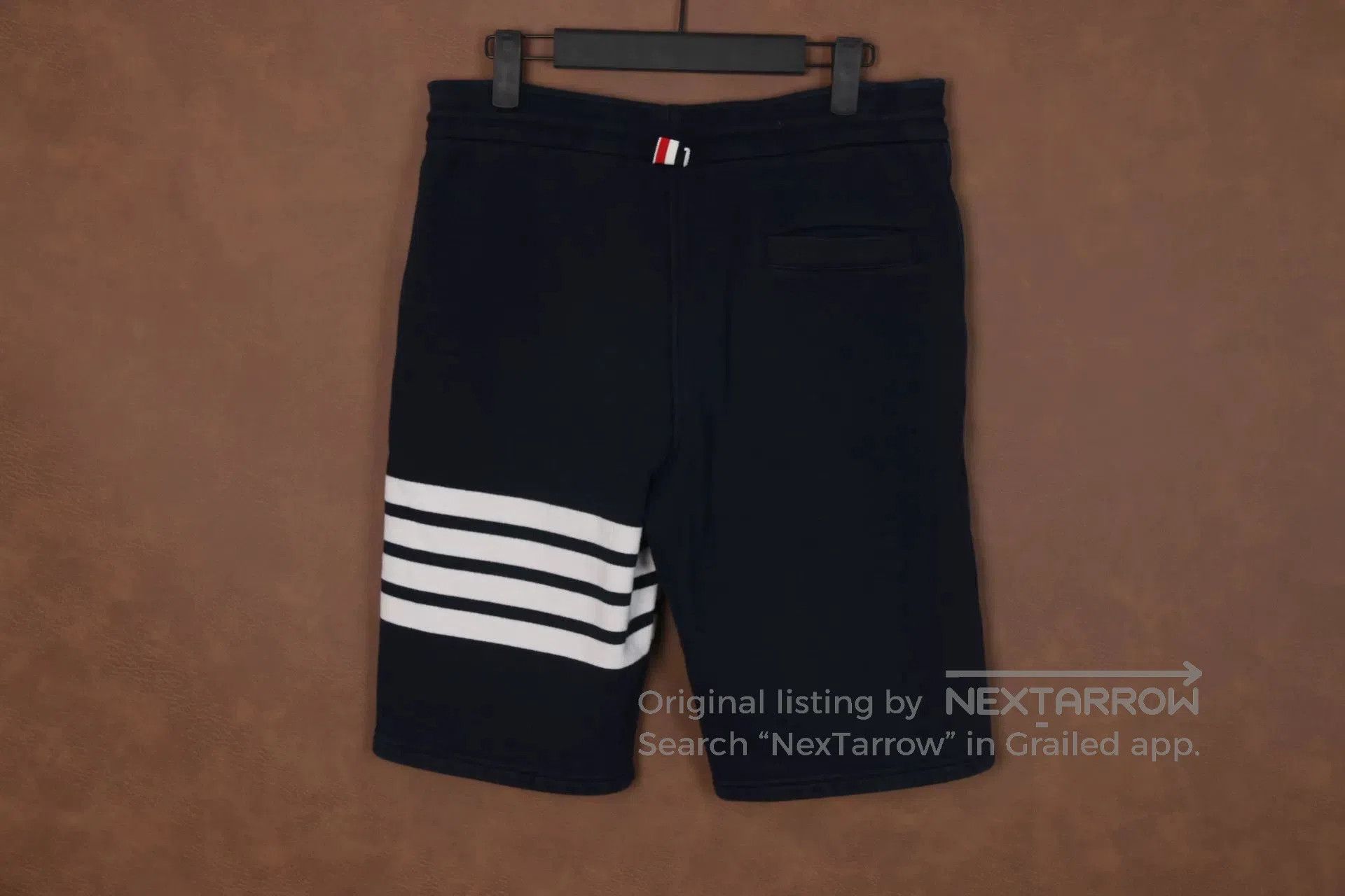 Thom Browne Thom Browne Navy Knit Four-Stripe Shorts. Size US 26 / EU 42 - 2 Thumbnail