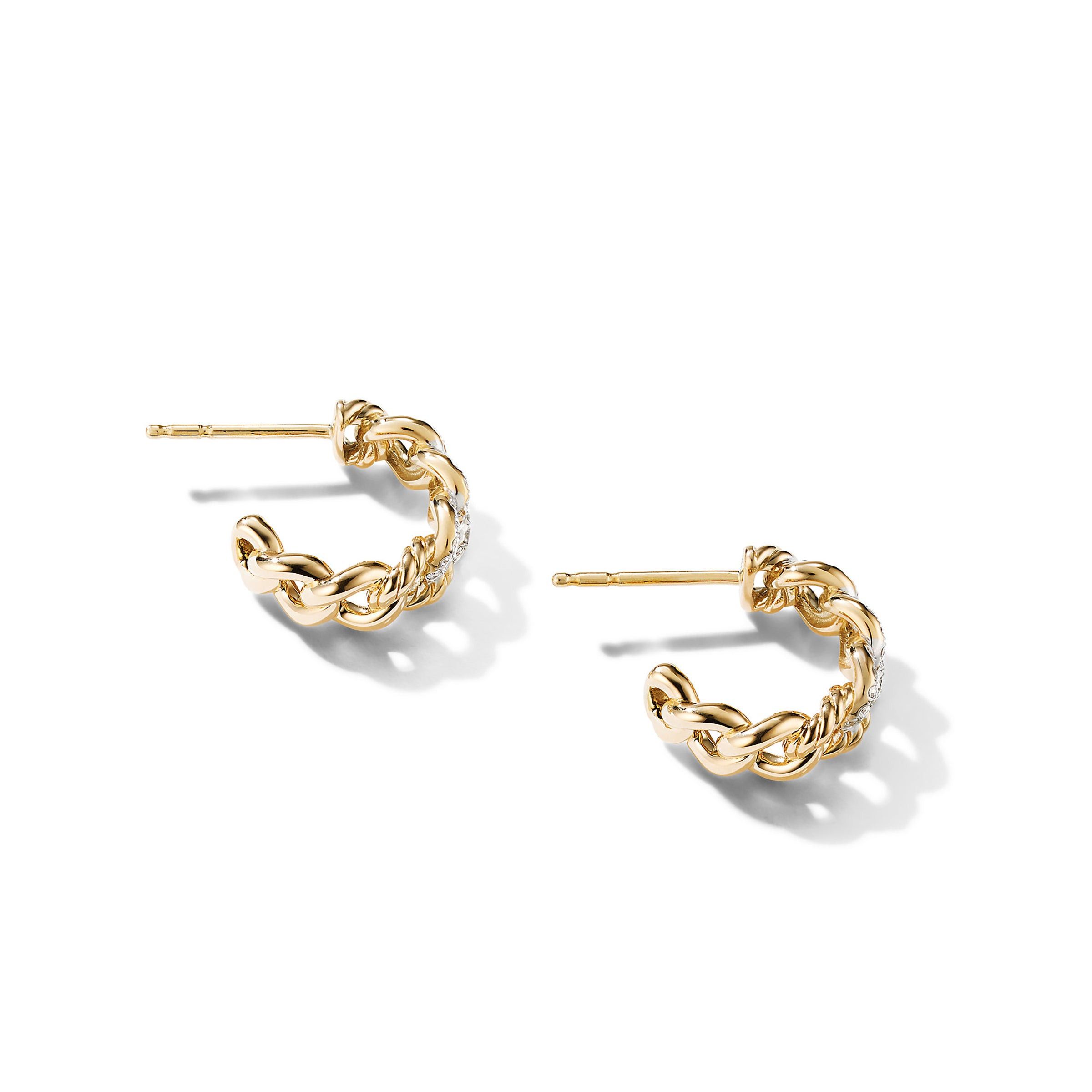 David Yurman o1w1db10325 Earrings in 18K Gold with Diamonds & 0.5in Size ONE SIZE - 2 Thumbnail
