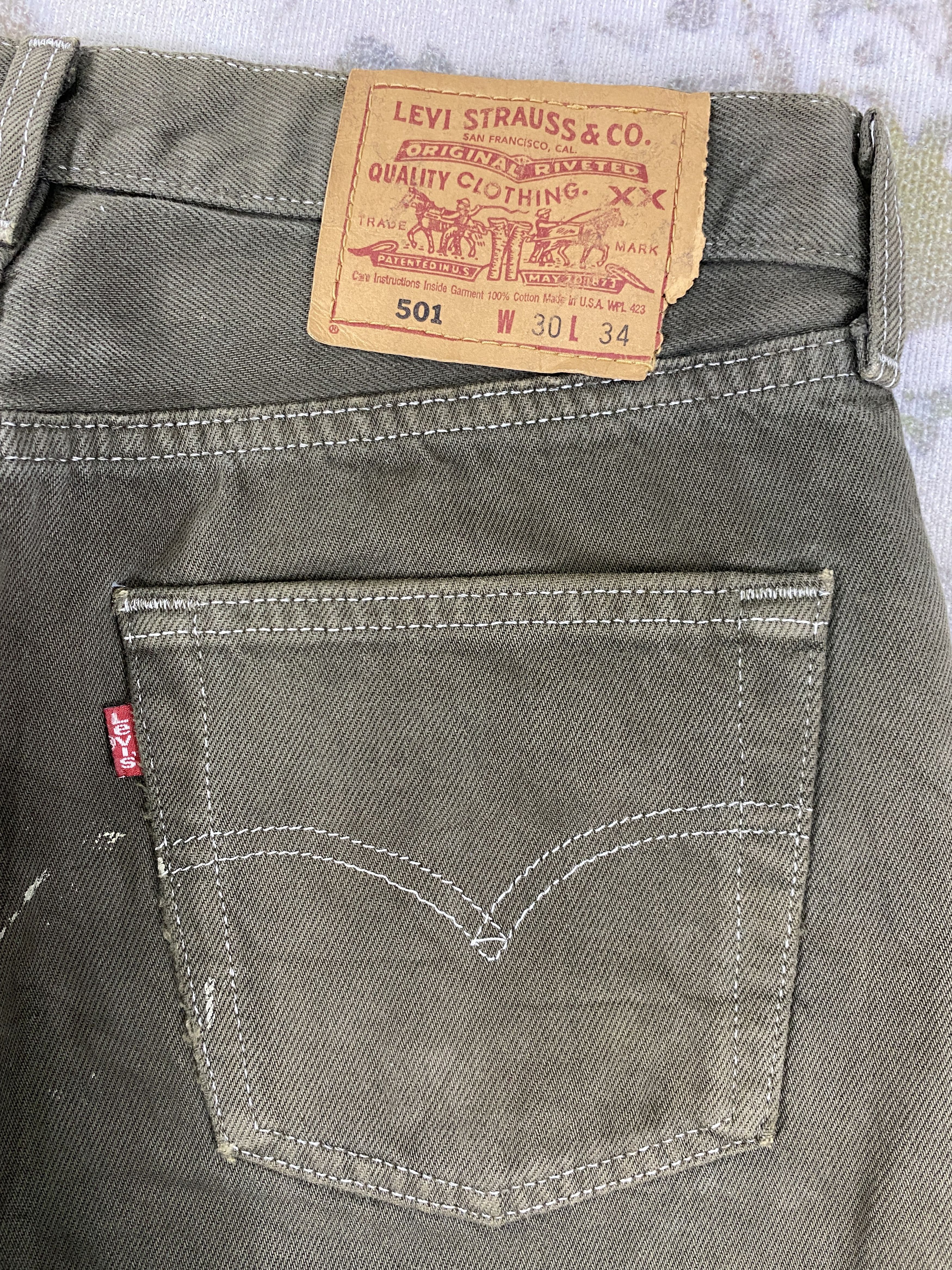 Levi's Earth Tone Vintage Levi's 501 Jeans 30x33 Denim- JN3589 Size US 30 / EU 46 - 11 Thumbnail