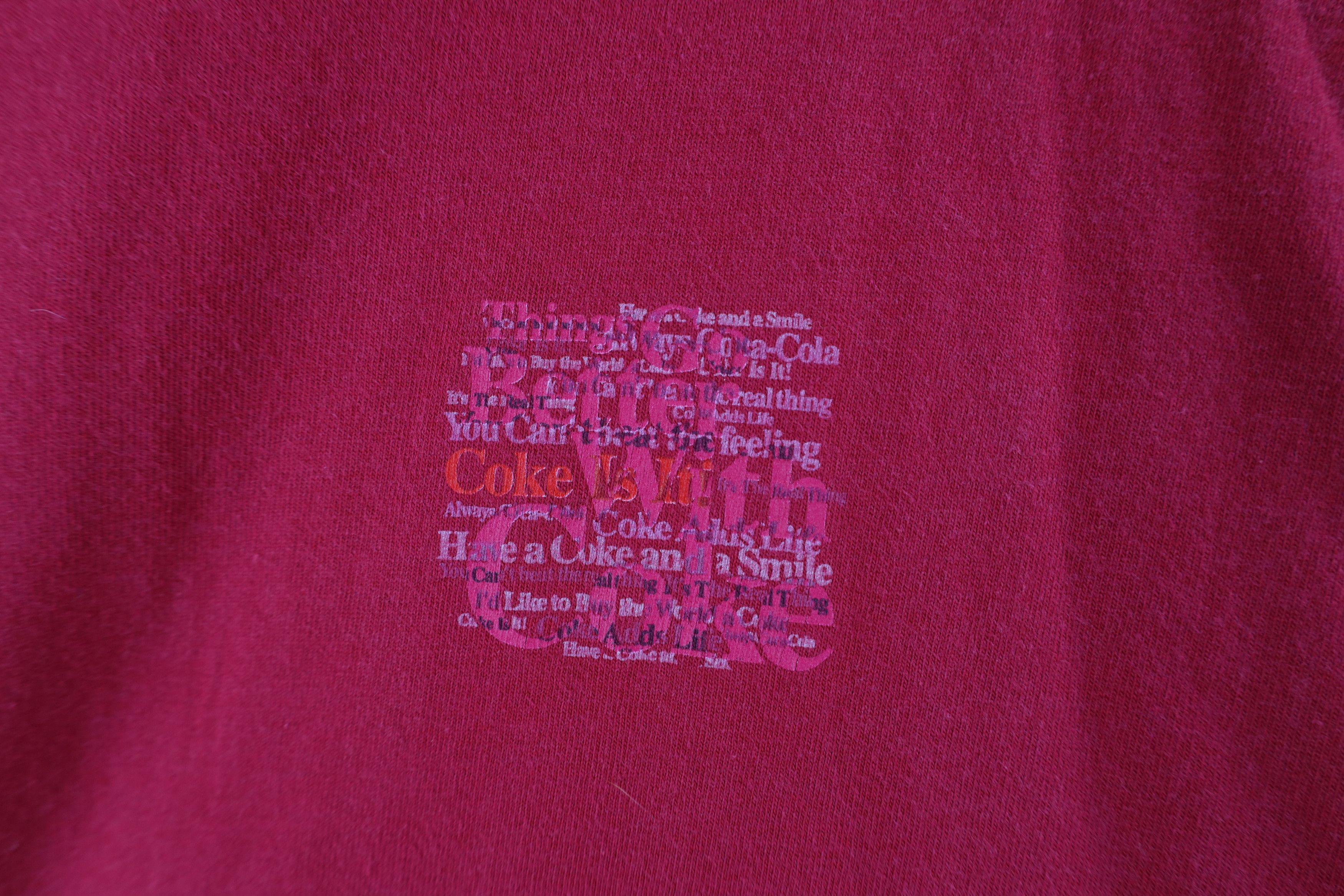 Coca Cola × Vintage Vintage 90s Coca Cola Spell Out Heavyweight T-Shirt Red USA Size US XL / EU 56 / 4 - 4 Thumbnail