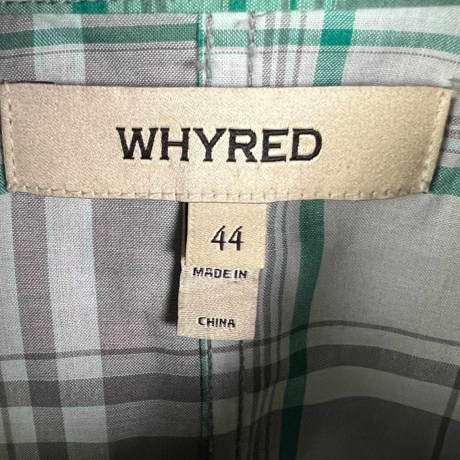 Whyred Men's Whyred Green Plaid Shirt Size EU 44 (US S) $72 Retail Size US S / EU 44-46 / 1 - 3 Thumbnail
