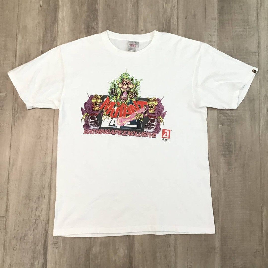Bape × Nigo 🔥Vintage🔥 BAPE Oneita body MUTANT APE T-shirt NIGO Size US L / EU 52-54 / 3 - 1 Thumbnail