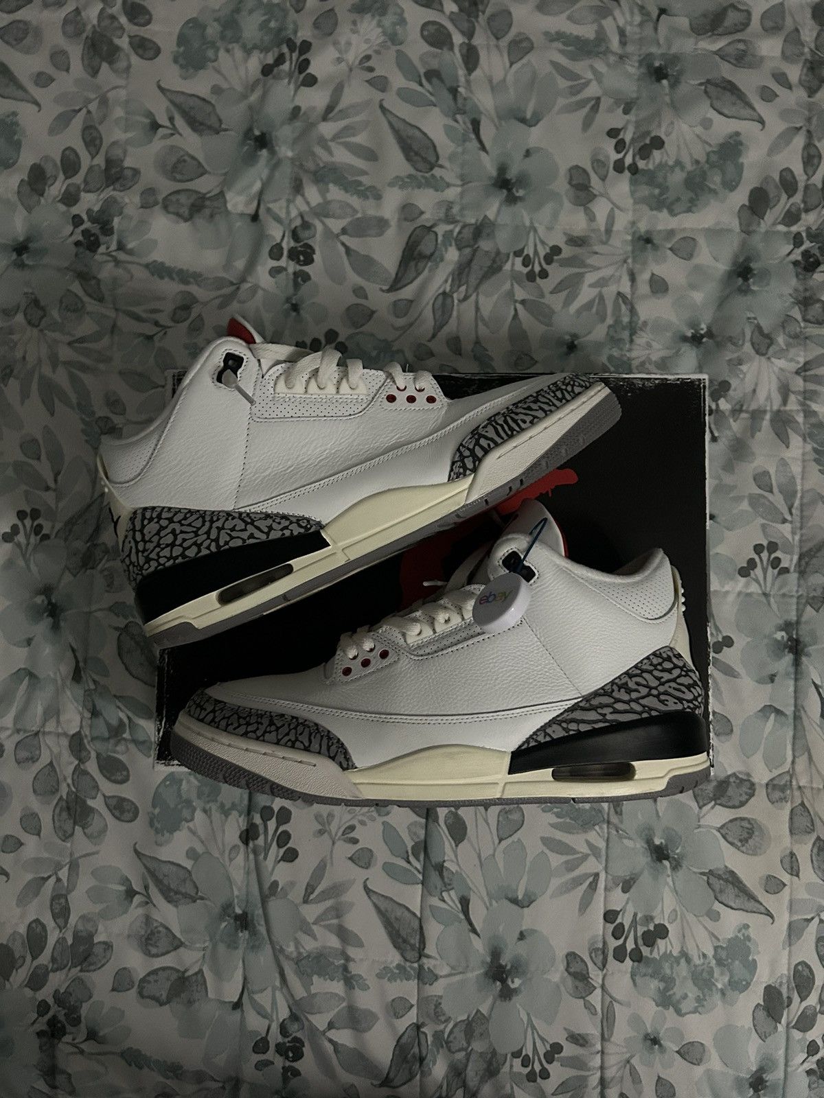 cement 3 jordans white