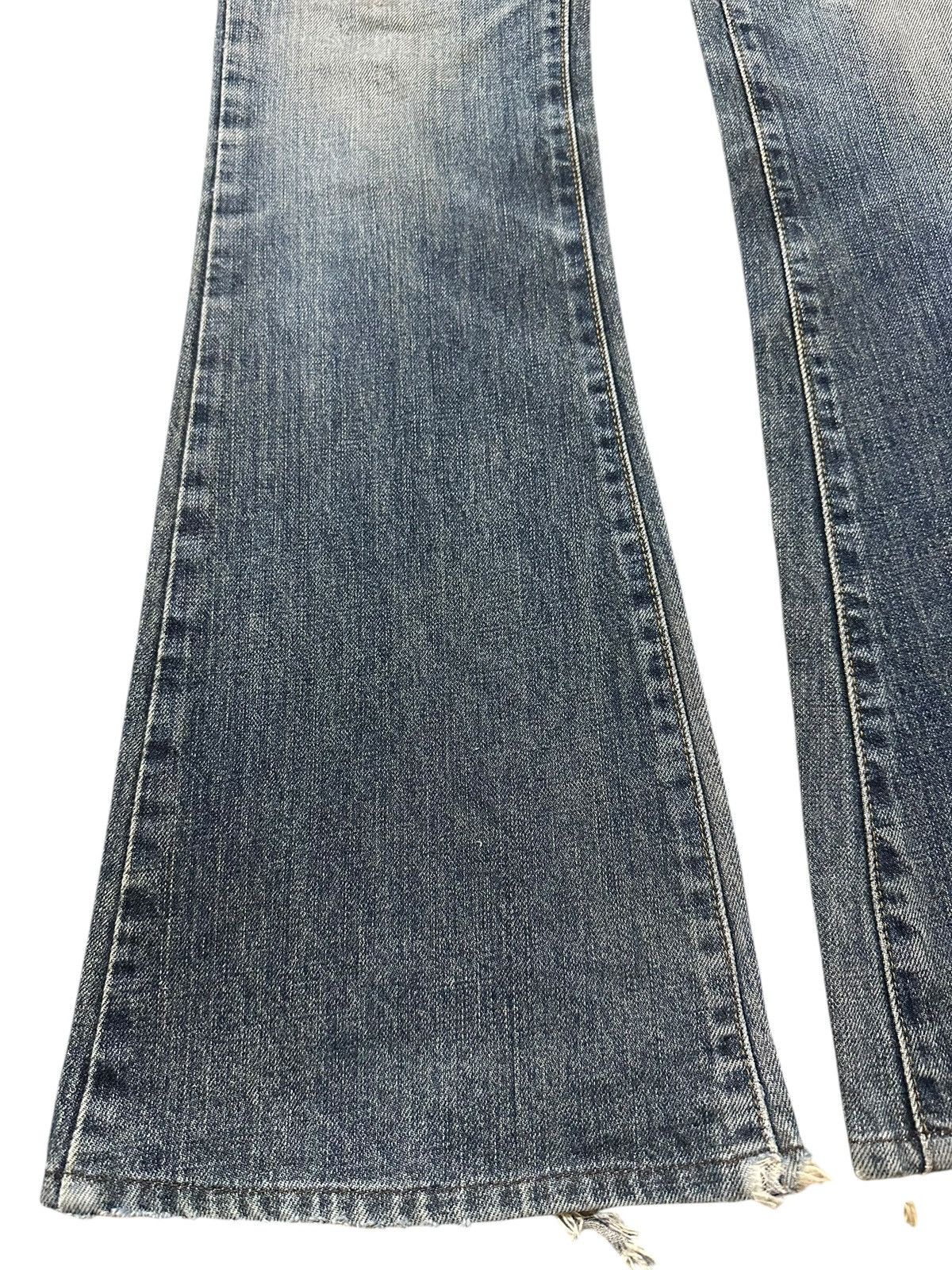 Edwin Vintage Edwin 400 Blue Faded Wash Distress Flare Jeans Size US 30 / EU 46 - 6 Thumbnail