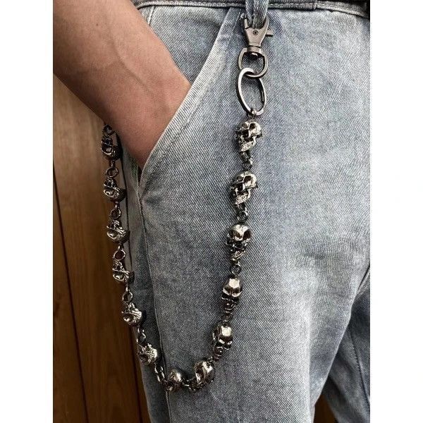 Jewelry Punk Skulls Wallet Chain Size ONE SIZE - 4 Thumbnail