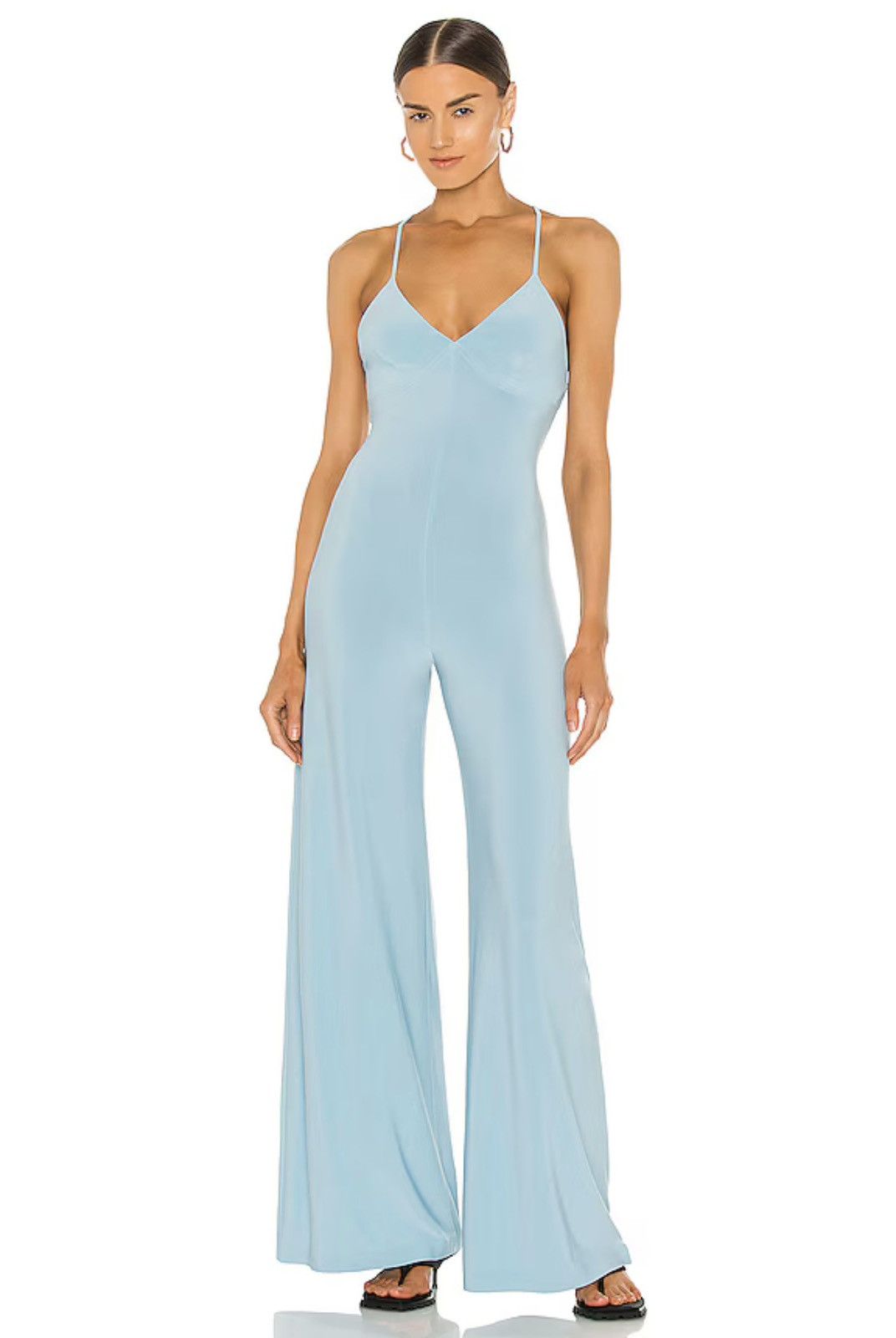 NORMA KAMALI LOW BACK SLIP JUMPSUIT