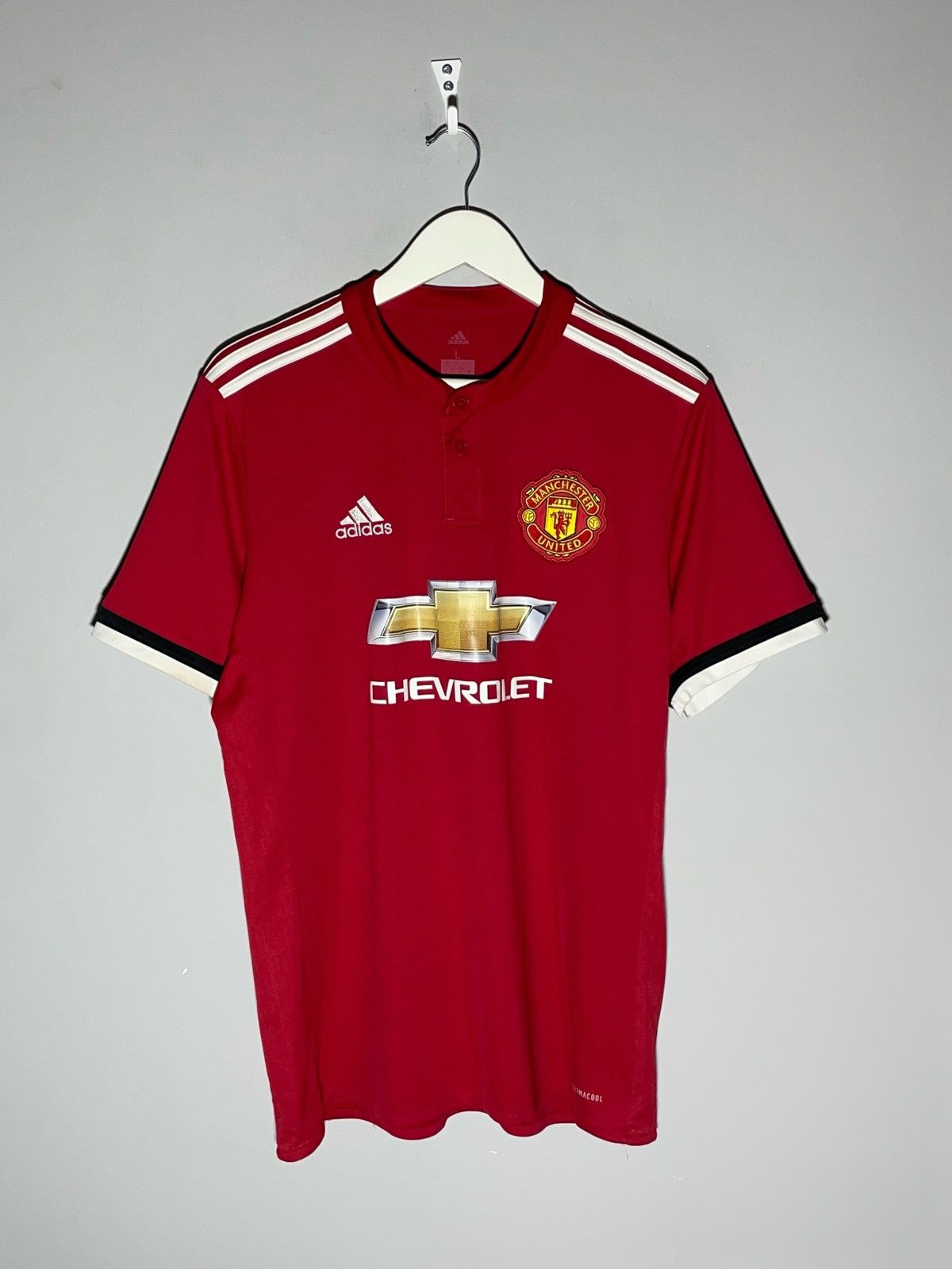 Adidas Manchester United Adidas 2017/18 Home Y2k Football Shirt Size US L / EU 52-54 / 3 - 1 Thumbnail