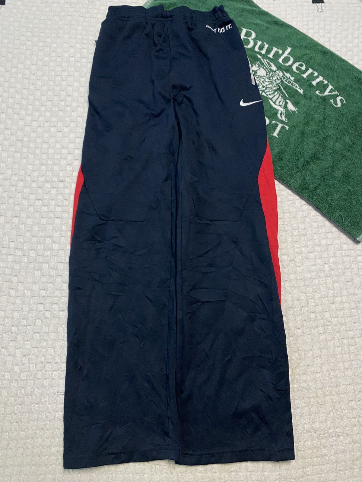 NOCTA × Nike 💥 VINTAGE NIKE 90S BAGGY WIDE LEG SWOOSH TRACK PANTS Y2K Size US 30 / EU 46 - 1 Thumbnail