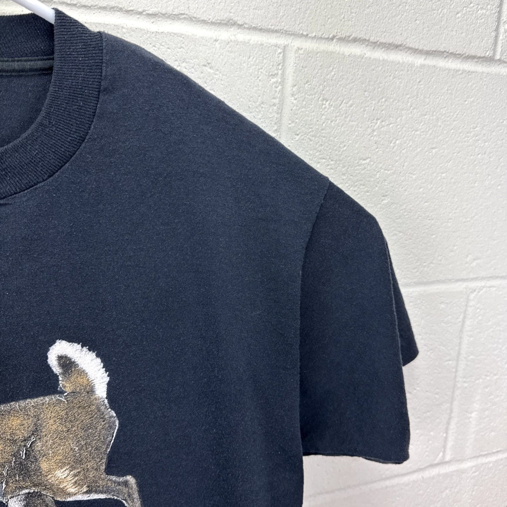 Vintage VINTAGE 80/90s WHITE Tail DEER Nature Scene Buck Hunting T Shirt XL Black Size US XL / EU 56 / 4 - 6 Thumbnail