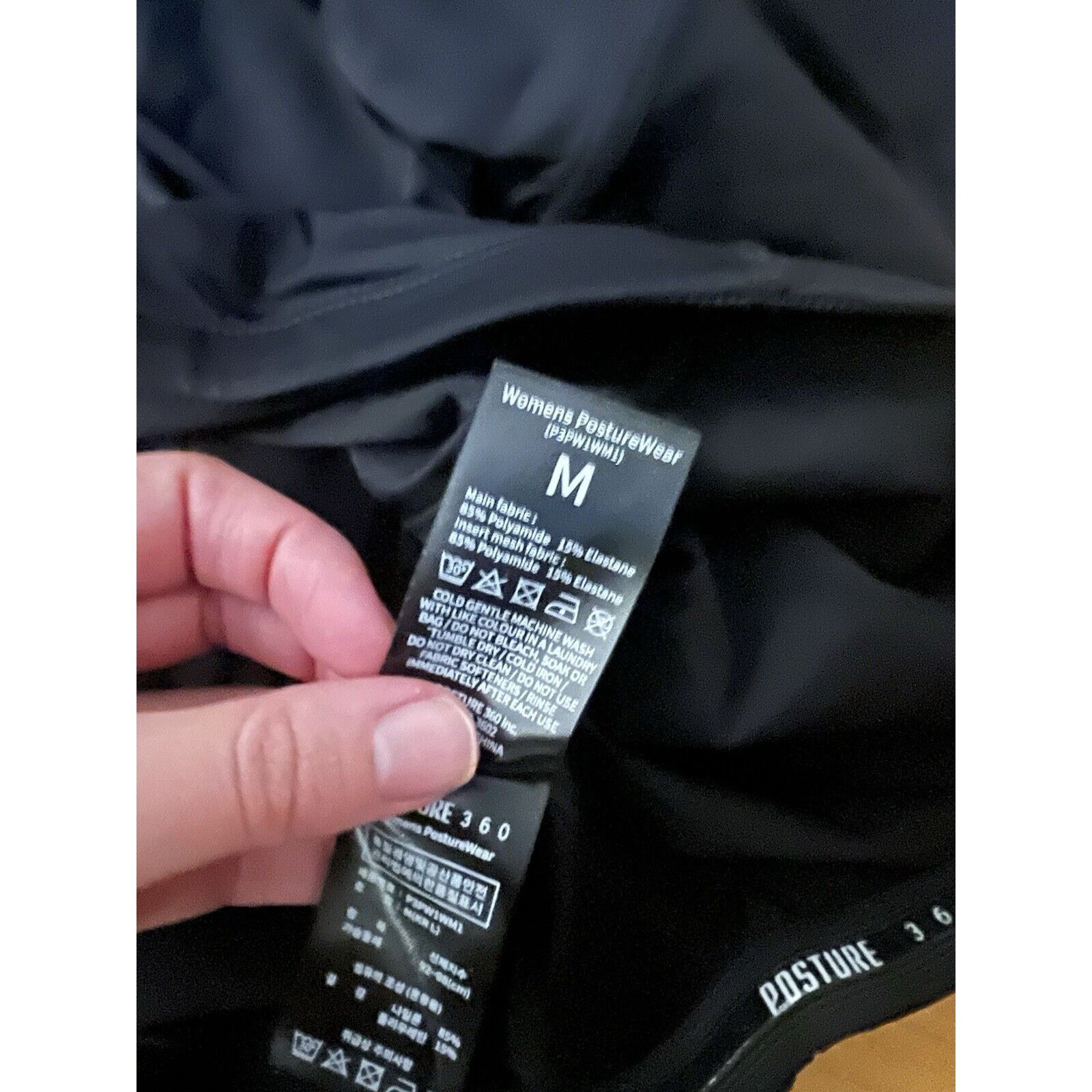 Designer Posture 360 Posturewear Black V Neck Short Sleeve Shirt M Size M / US 6-8 / IT 42-44 - 3 Thumbnail