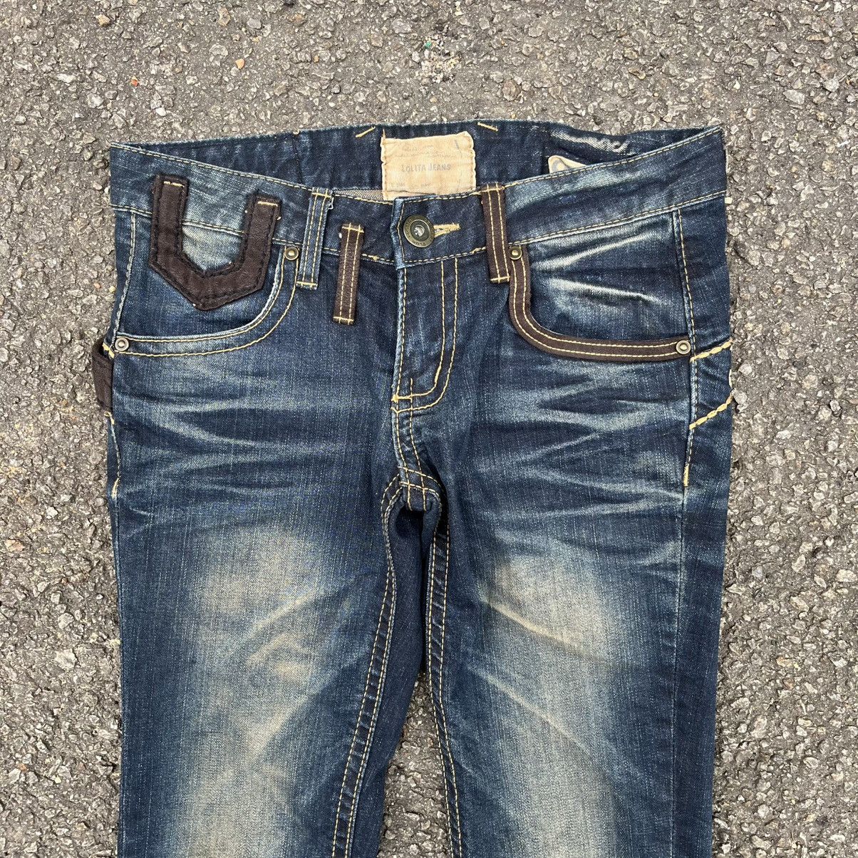 Hysteric Glamour Yoshitomo Nara Lolita Jeans Rusty Indigo Faded Denim Size 28" / US 6 / IT 42 - 4 Thumbnail