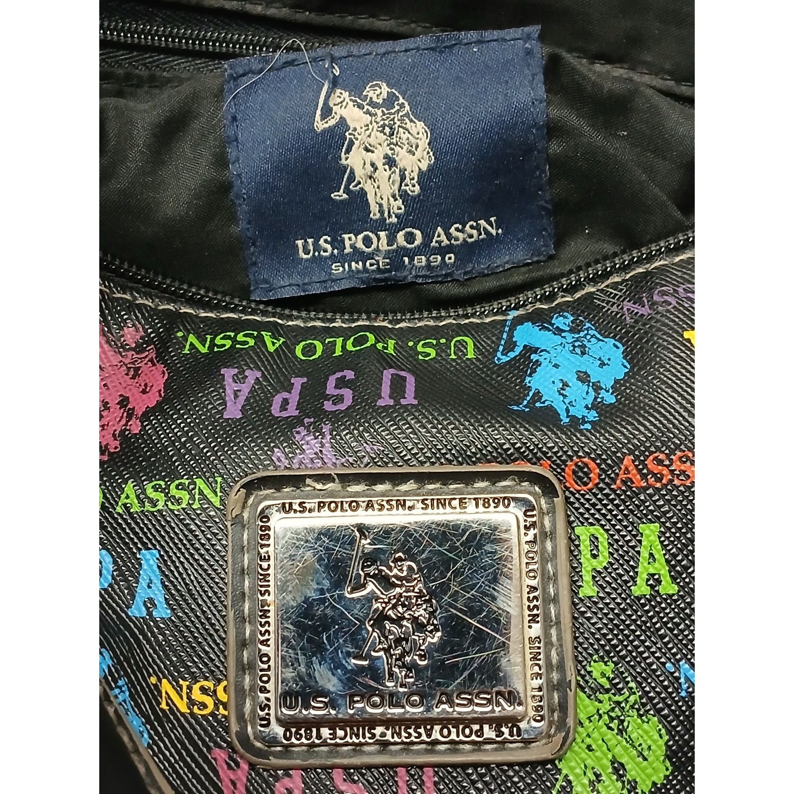 U.S. Polo Assn. U.S. Polo Assn. Nylon Multicolor Logo Shoulder Tote Bag Size ONE SIZE - 6 Thumbnail