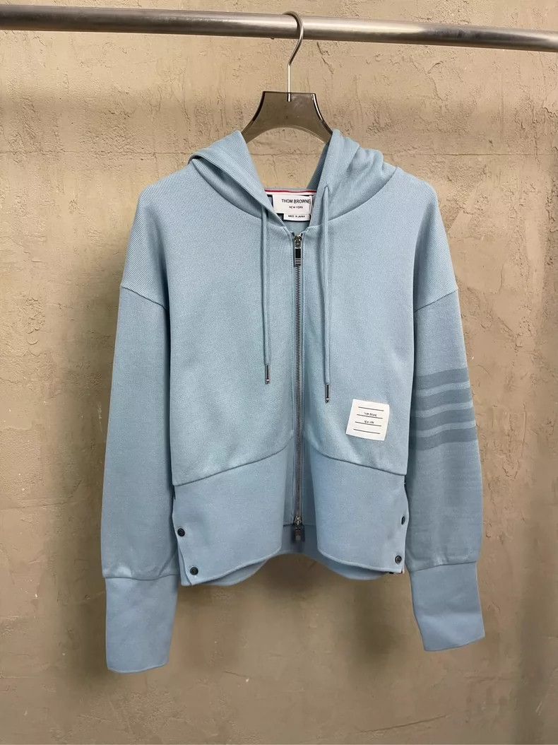 Thom Browne Thom Browne Smog blue new four stripe zipper jacket and ca Size L / US 10 / IT 46 - 1 Thumbnail