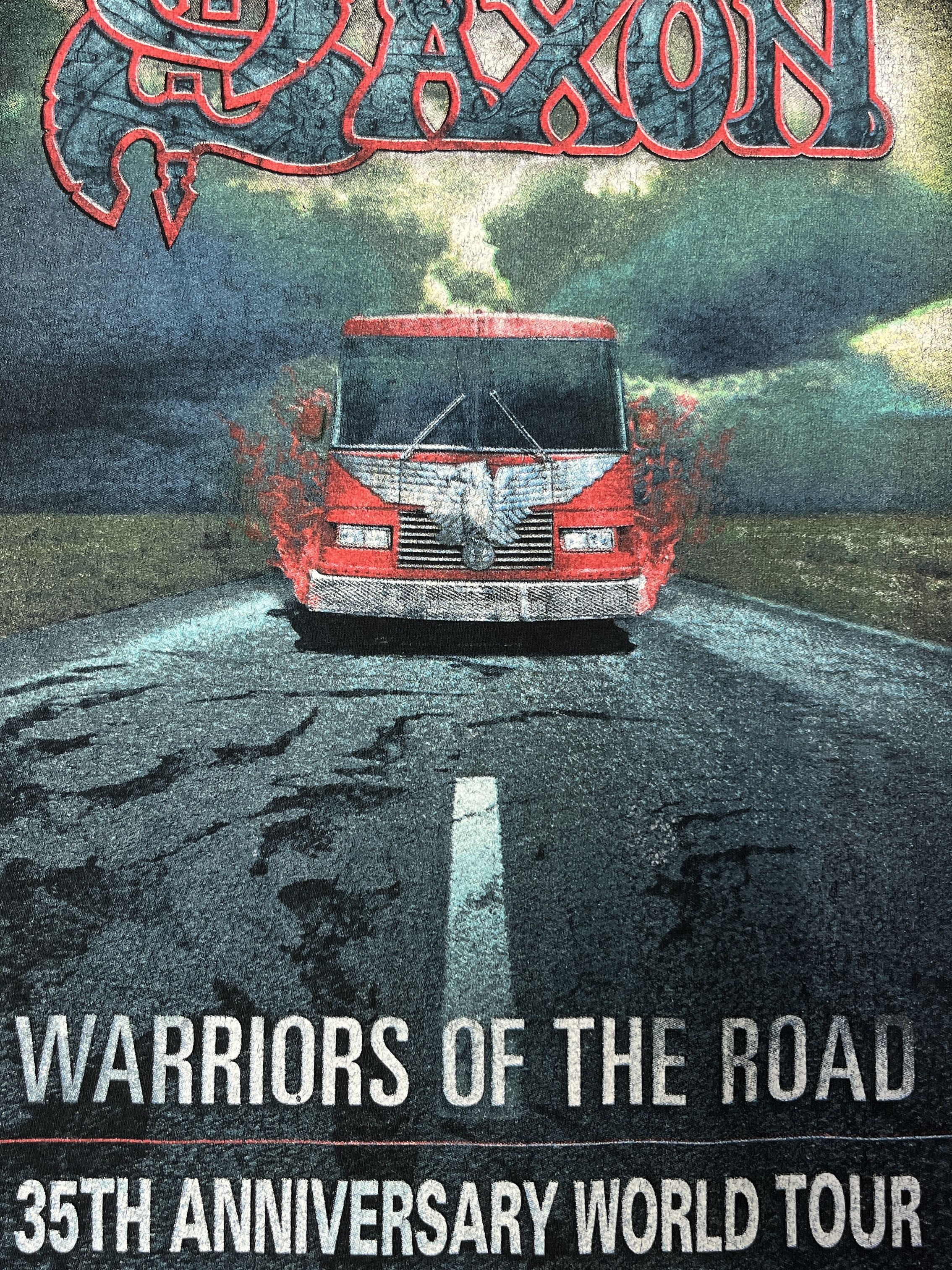 Vintage 2014 SAXON "WARRIORS OF THE ROAD" TOUR TEE - № 979 Size US M / EU 48-50 / 2 - 4 Thumbnail