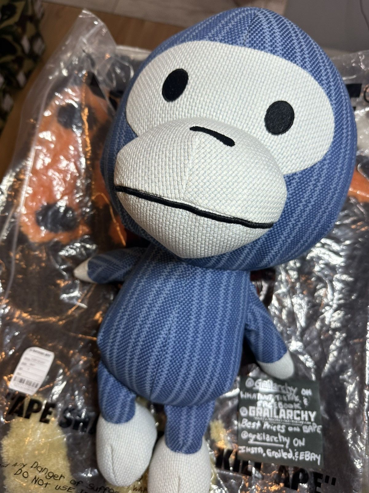 Bape RARE BAPE BABY MILO INDIGO JUMBO PLUSH [NEW IN BAG] Size ONE SIZE - 2 Thumbnail