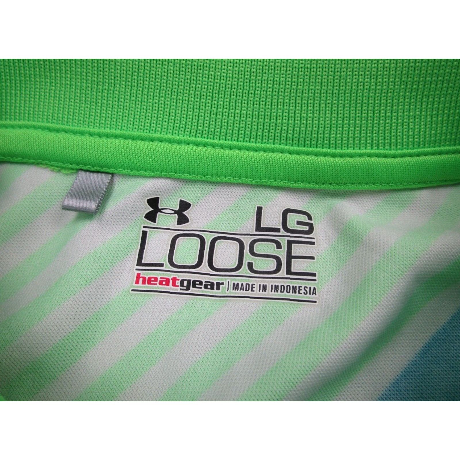 Under Armour Under Armour Polo Shirt Mens Large Green Neon Golf Rolling Hills Country Club Shirt Size US L / EU 52-54 / 3 - 5 Thumbnail