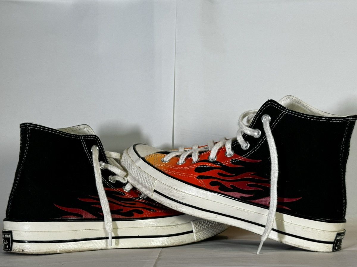 Star Flame Black Converse With Flames Converse 171130C Chuck