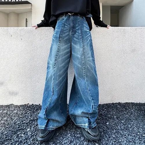 Japanese Brand × Vintage Streetwear y2k washed wide-leg jeans Size US 30 / EU 46 - 1 Thumbnail