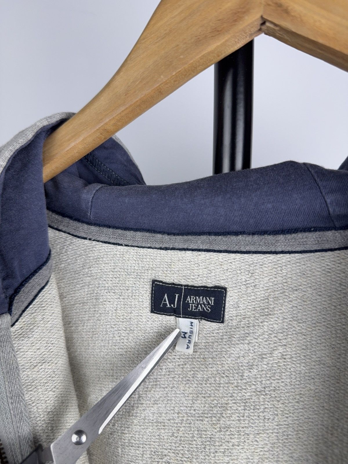 Giorgio Armani Luxury Armani Jeans AJ Faded Zip Hoodie Y2K Logo Sweatshirt Size US M / EU 48-50 / 2 - 14 Thumbnail