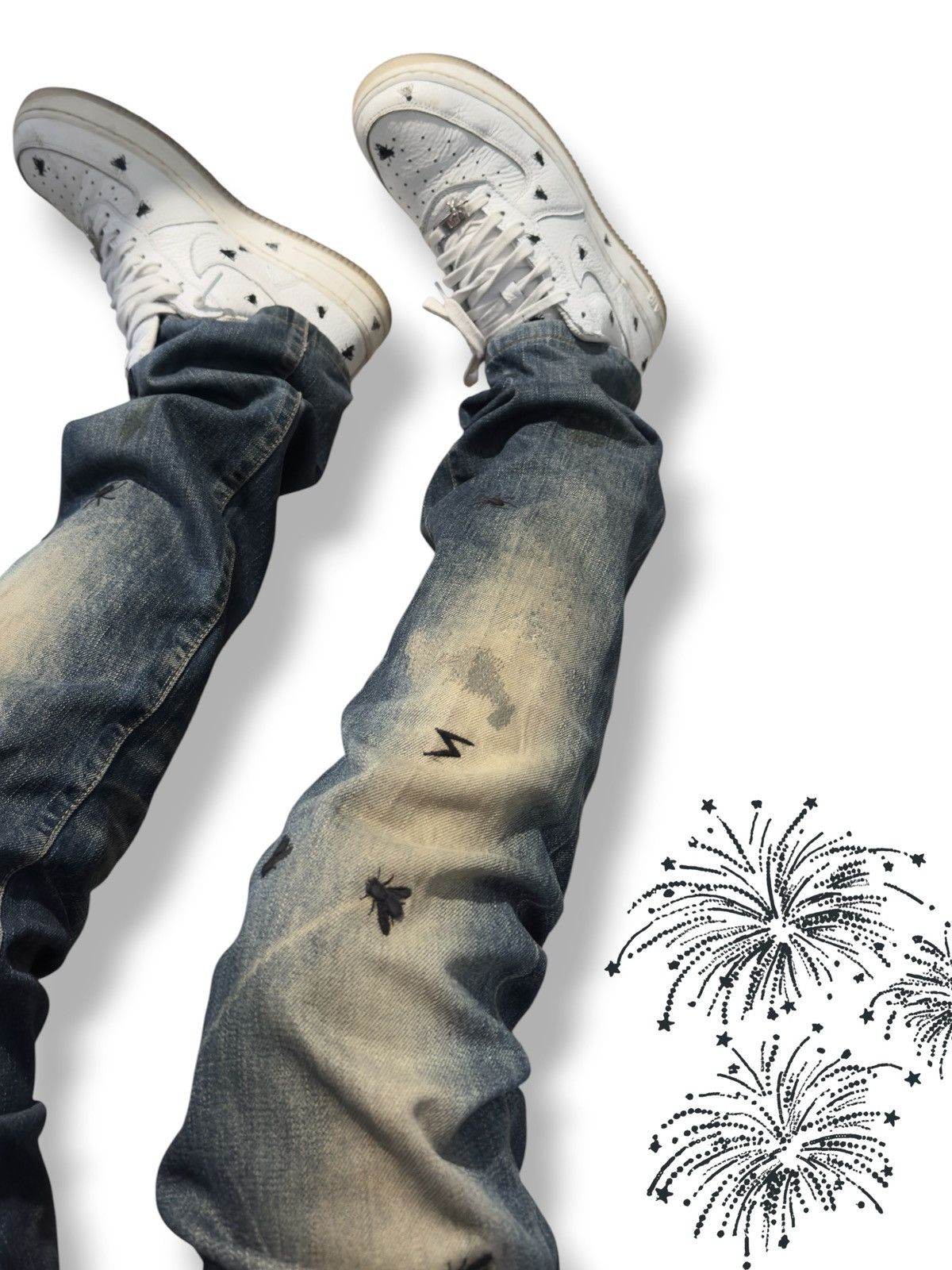 Undercover Undercover AW06 “Guru Guru” Bug Denim Size US 29 - 13 Thumbnail