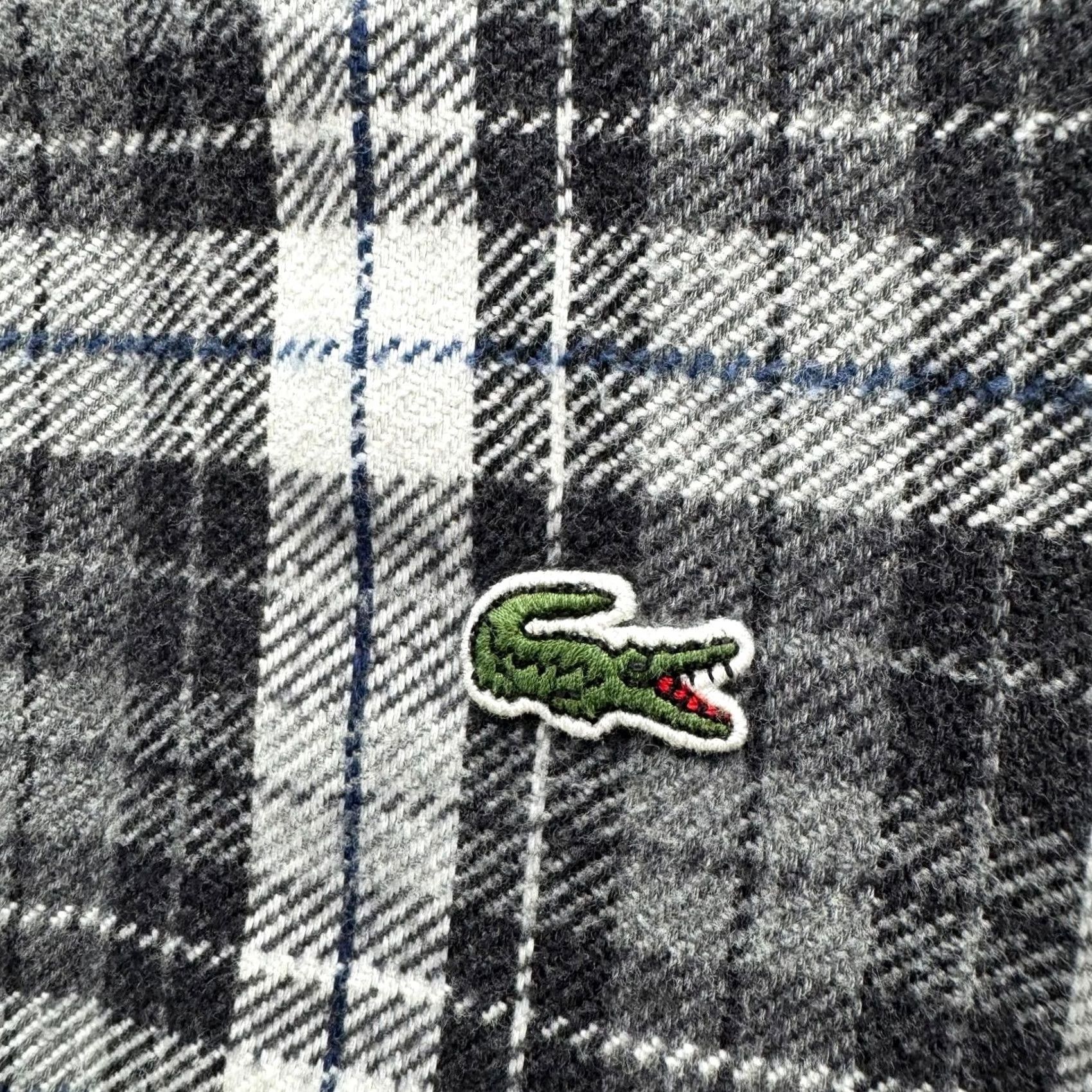 Lacoste Lacoste Live Men’s Plaid Flannel Button-Down Shirt Gray L 42 Large Button-Up Shirt Mens Regular Size Long Sleeve Block Plaid 90s Colorful Size US L / EU 52-54 / 3 - 5 Thumbnail