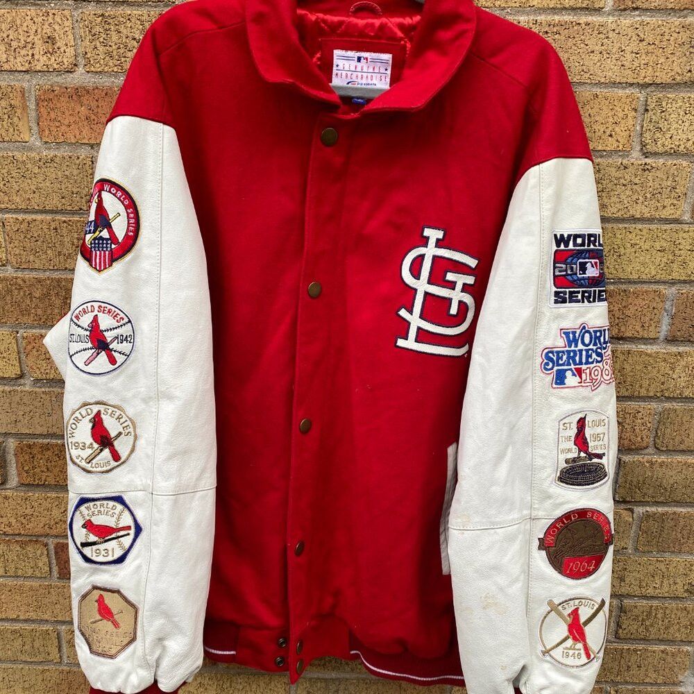MLB RARE 2006 Embroidered St Louis Cardinals MLB Leather Wool J Size US XXL / EU 58 / 5 - 3 Thumbnail