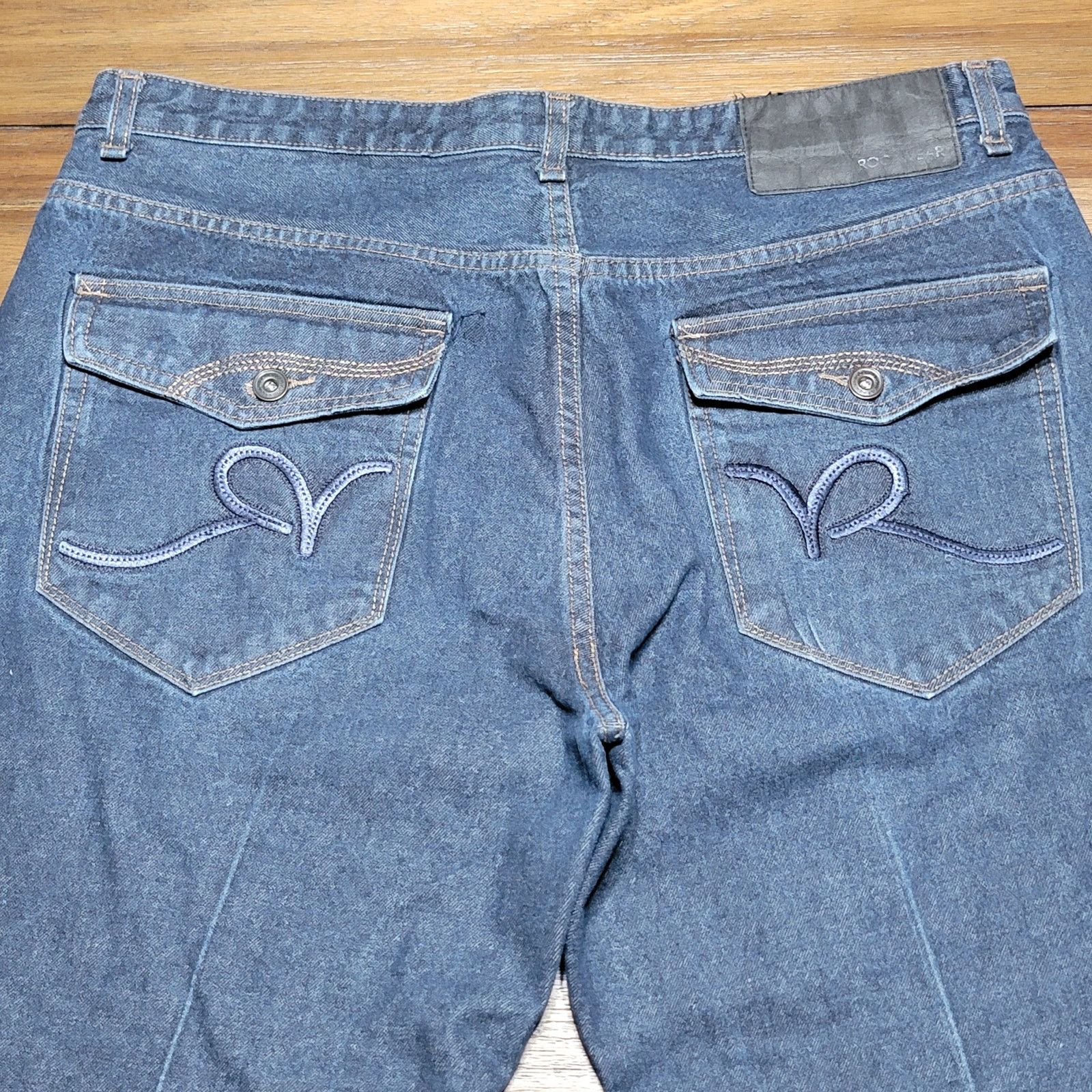 Rocawear Rocawear Dark Wash Denim Classic Fit Jeans - Size W38 Size 33" - 4 Thumbnail