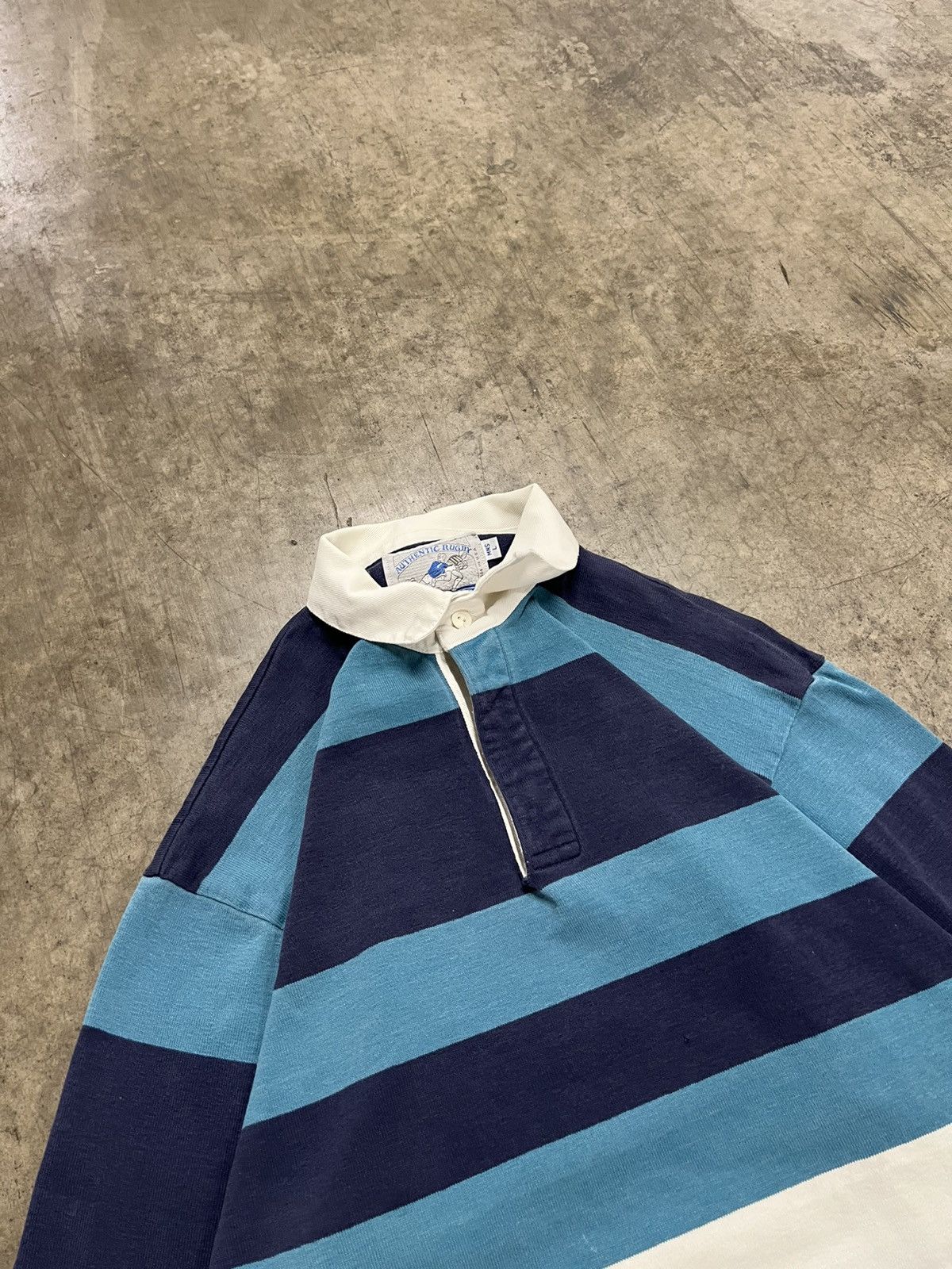 Polo Ralph Lauren × Vintage Rugby stripped vintage lands end polo style preppy hype rare Size US L / EU 52-54 / 3 - 7 Thumbnail