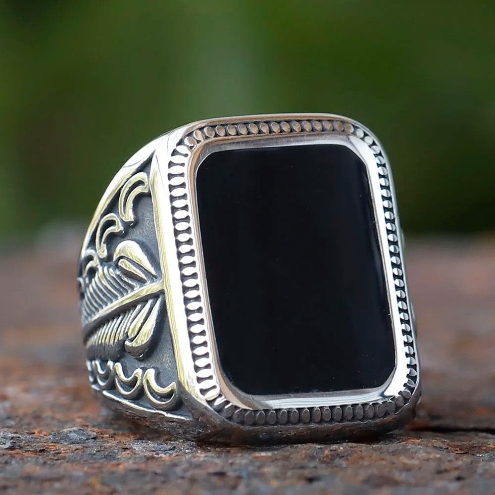 Jewelry Turkish Signet Ring Streetwear Jewelry Fashion Gift Size ONE SIZE - 5 Thumbnail