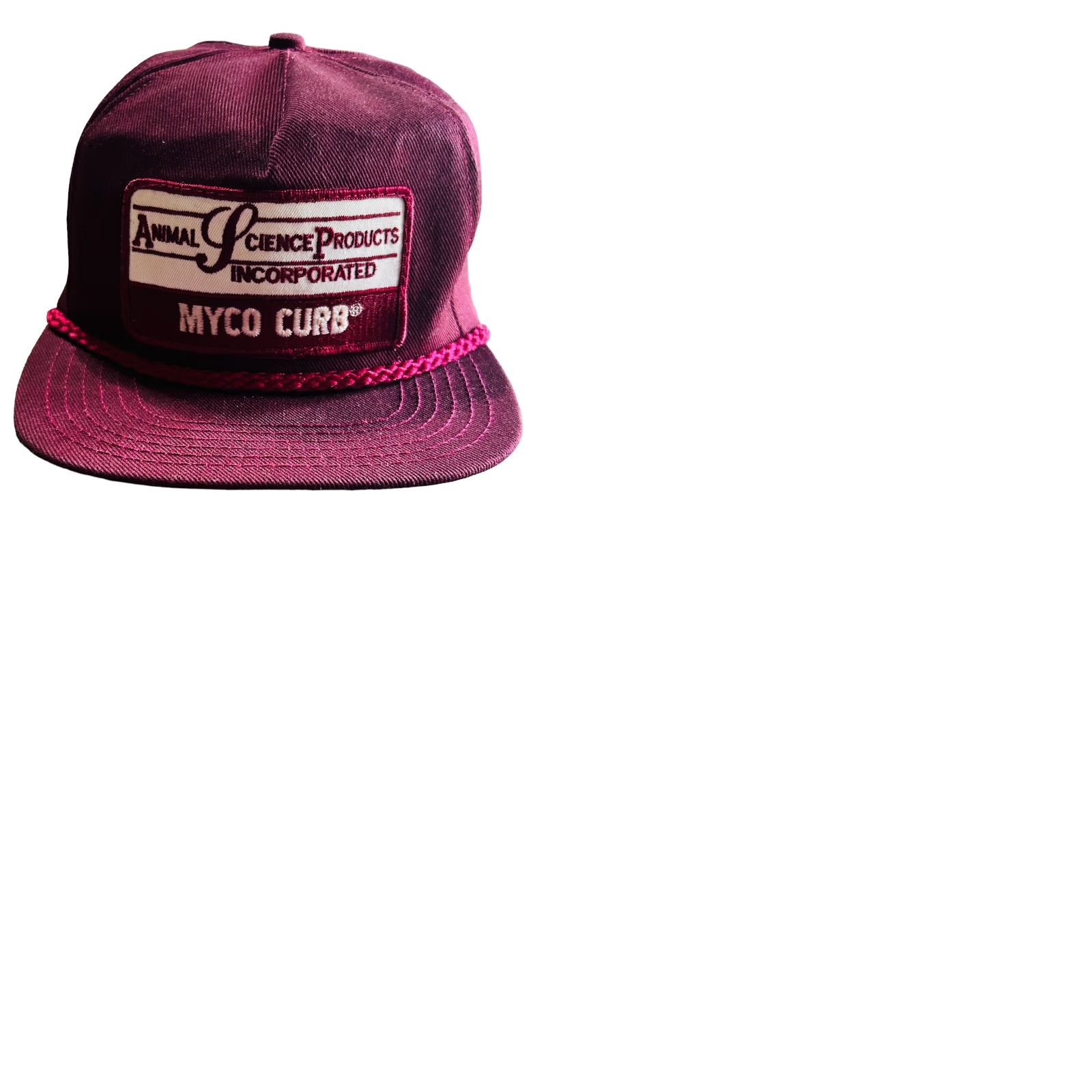 Vintage VINTAGE Animal Science Products Inc. Myco Curb Trucker Baseball Hat Cap Men’s Cap Red/Maroon Adjustable Hat Mens Hat Size ONE SIZE - 9 Thumbnail
