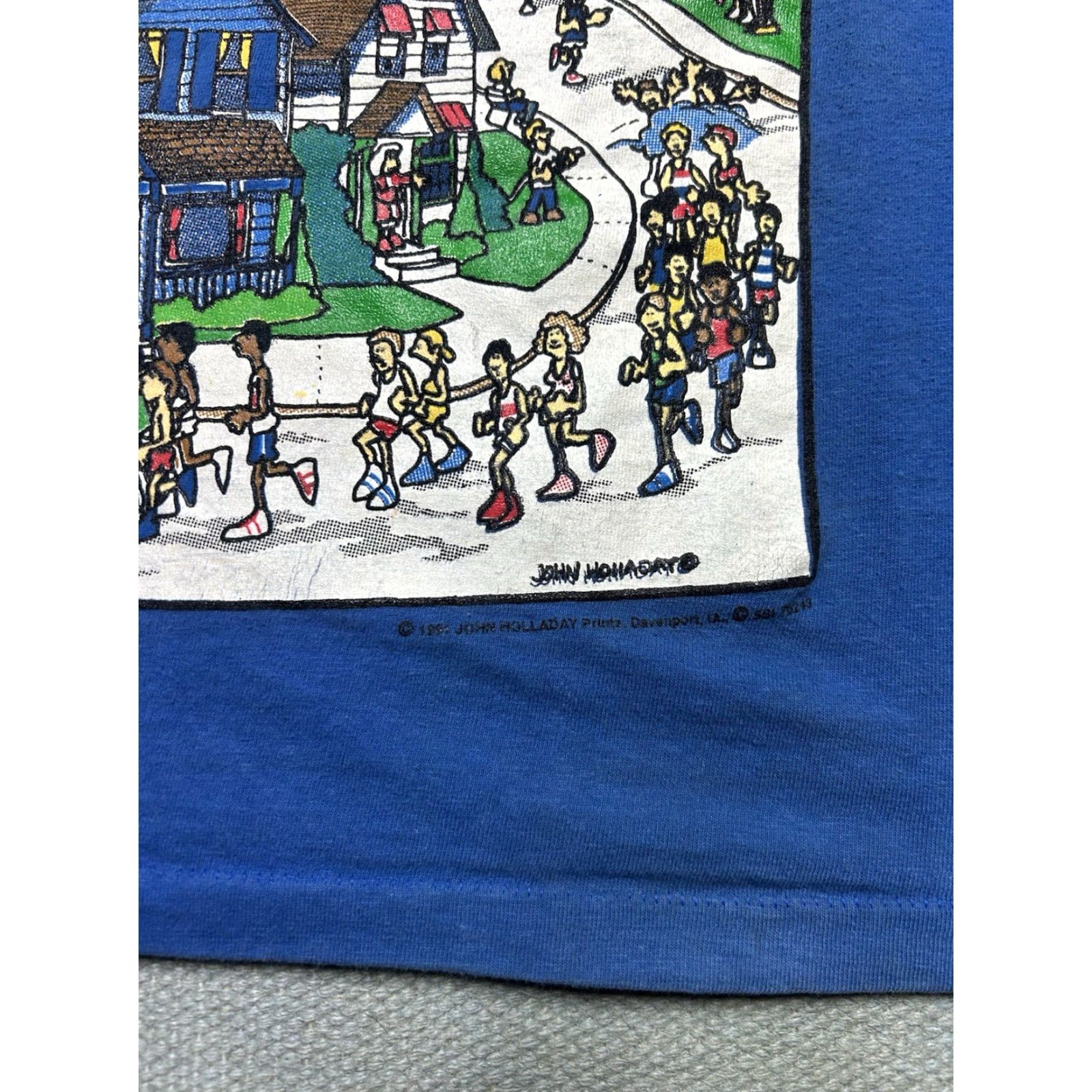 Vintage VINTAGE 90s Cartoon T-Shirt the jogger John Holladay M & M Men Medium Blue Shirt Mens Size US M / EU 48-50 / 2 - 3 Thumbnail