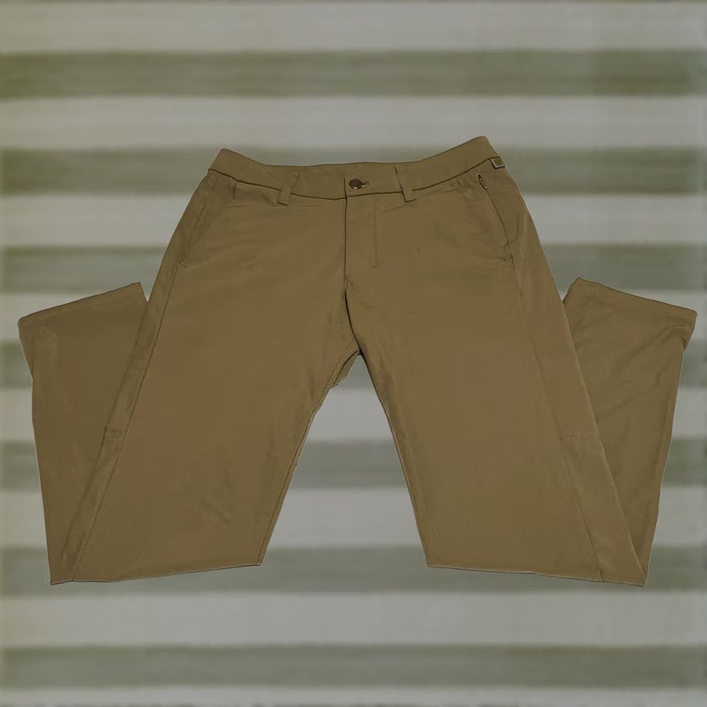 Lululemon Lululemon Commission Pant Slim Warpstreme Brown 29x28 Pants Mens Regular Slim Flat Front Zip Chino City Preppy Size US 29 - 1 Thumbnail