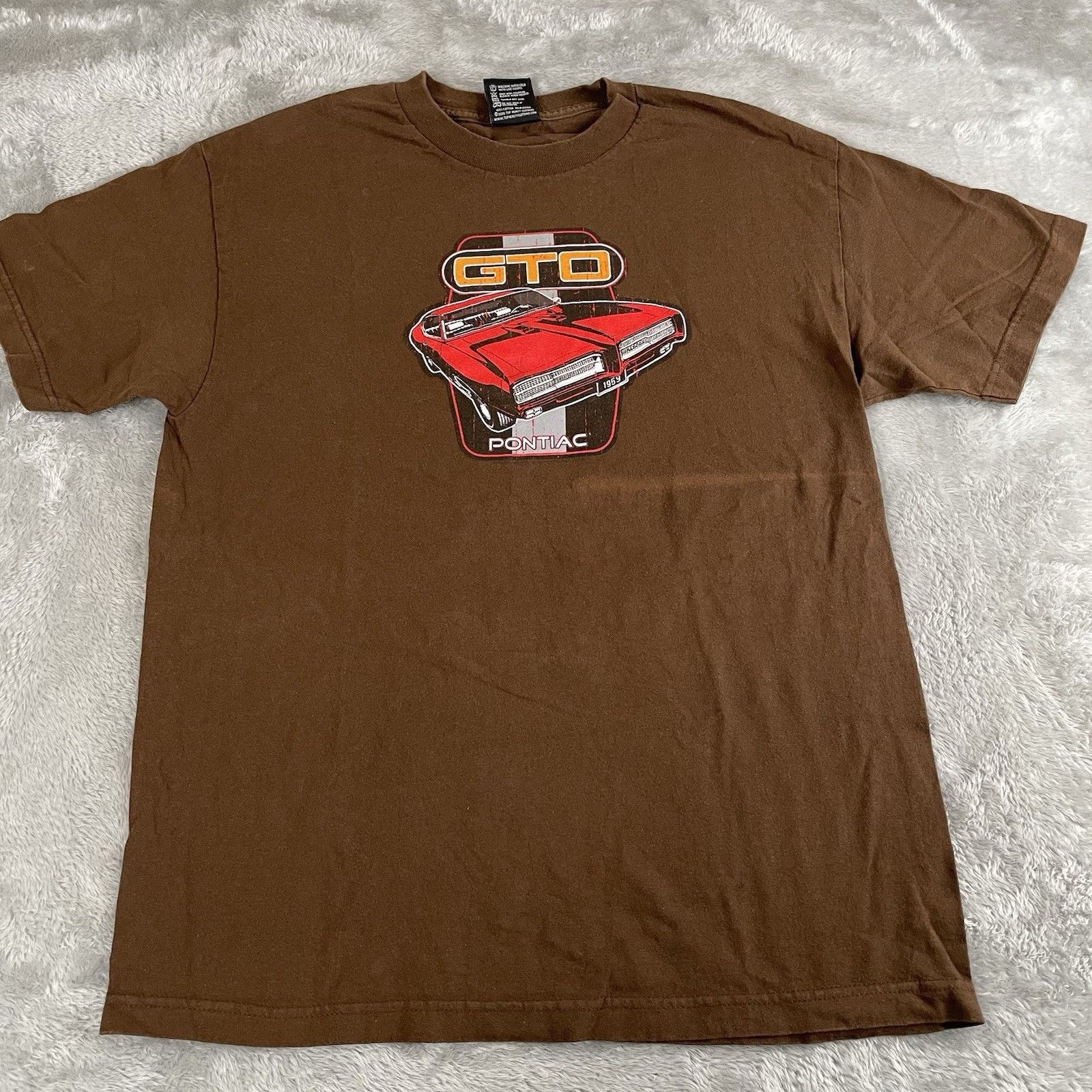MCM Vintage Pontiac GTO Brown Top Heavy T-Shirt Size Large Size US L / EU 52-54 / 3 - 1 Thumbnail