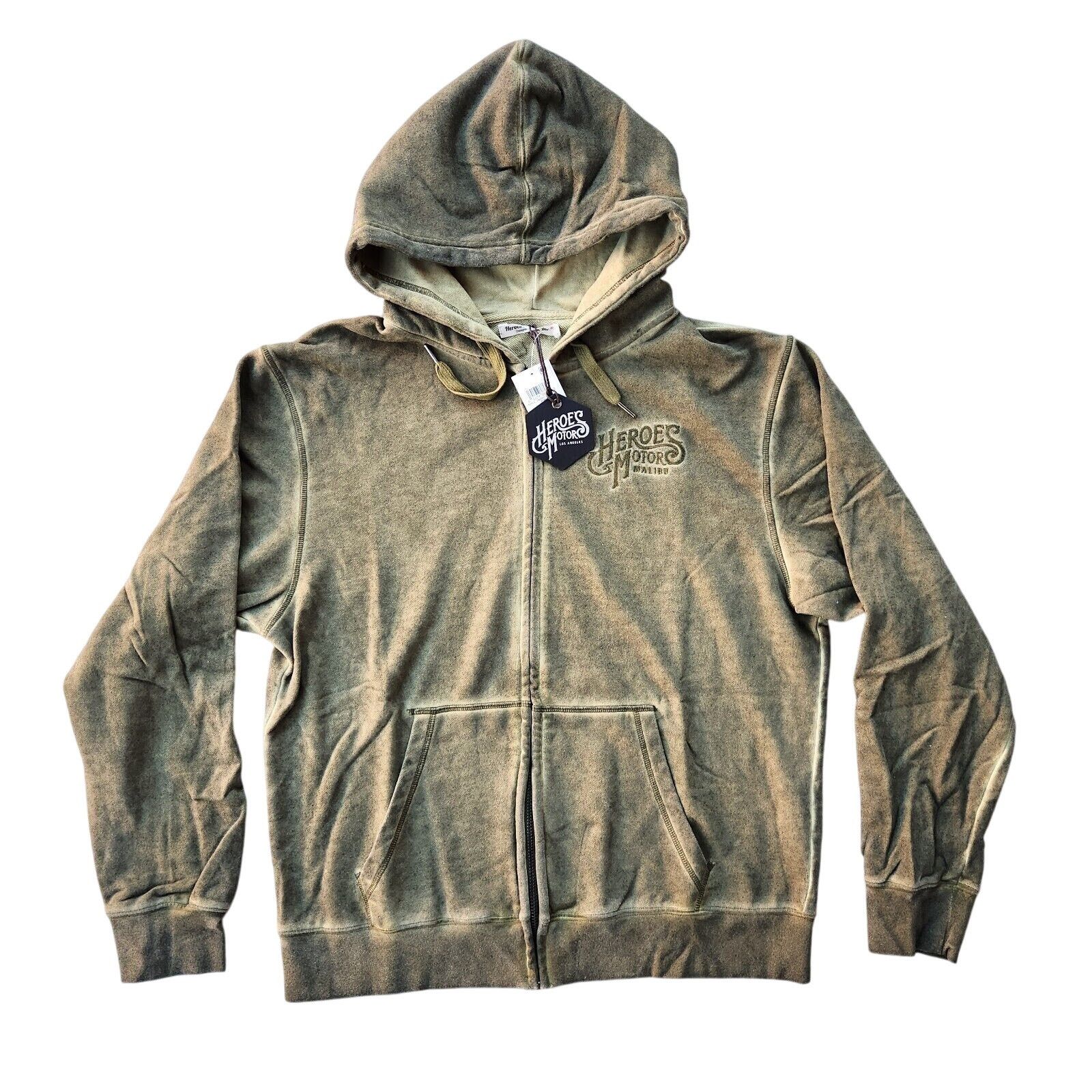 The Unbranded Brand Heroes Motors Men's Cotton Kangaroo Front Zip Hoodie Size L Size US L / EU 52-54 / 3 - 2 Thumbnail